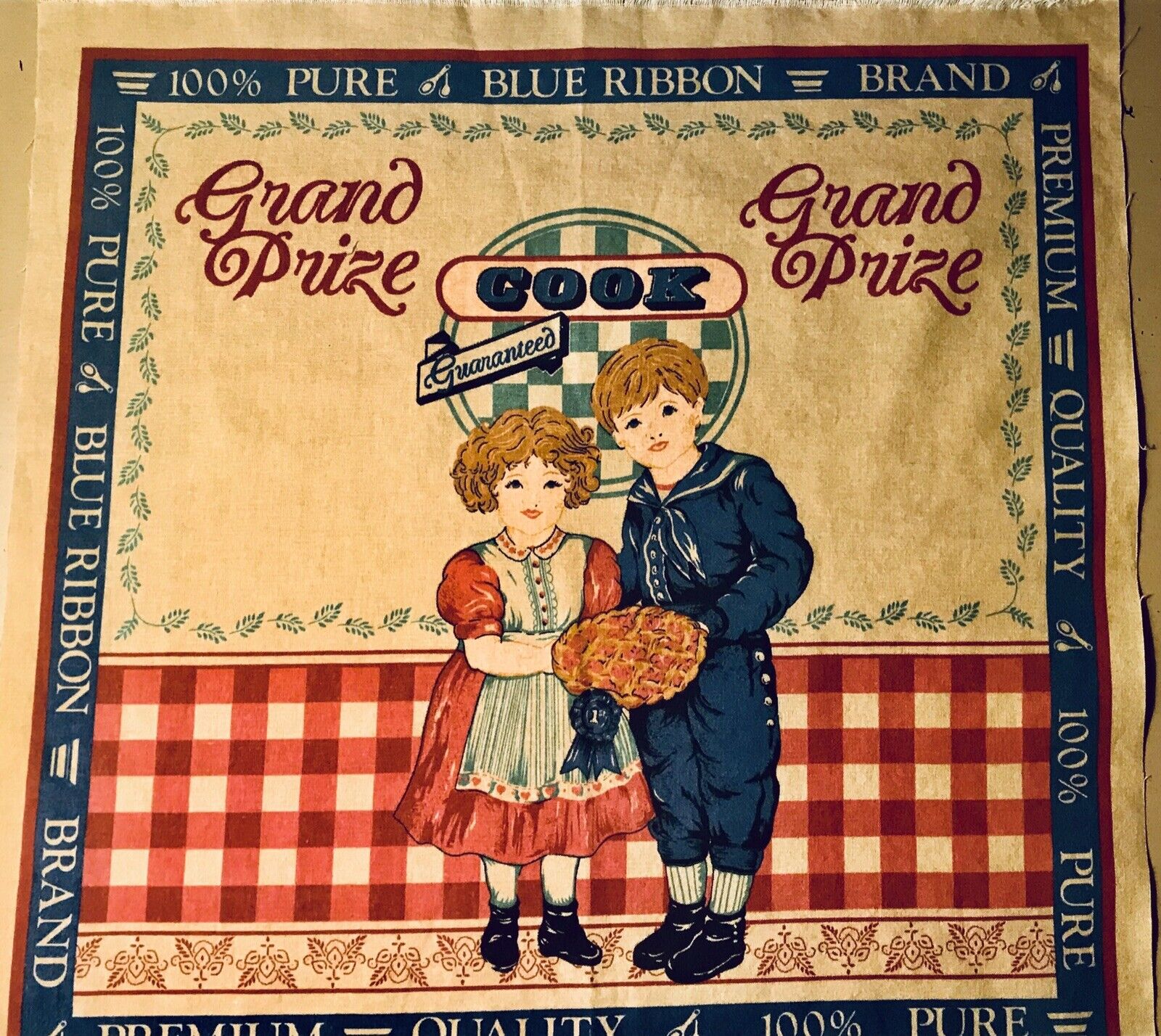 Unfinished Cook Grand Prize Blue Ribbon Commercial Doily, Wall Hanging 17\