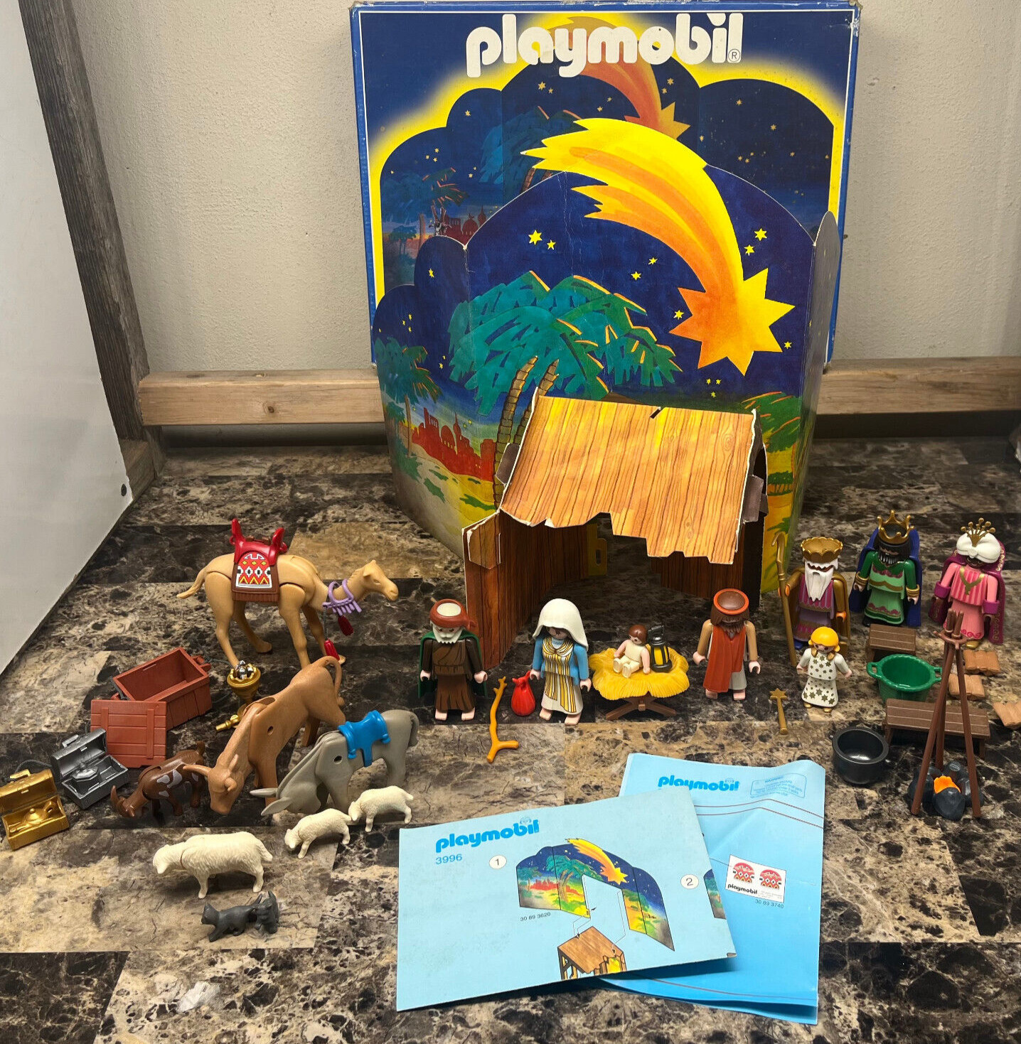 Playmobile Nativity Set 3996 & Three Wise Men & Camel 3997 Figure Set
