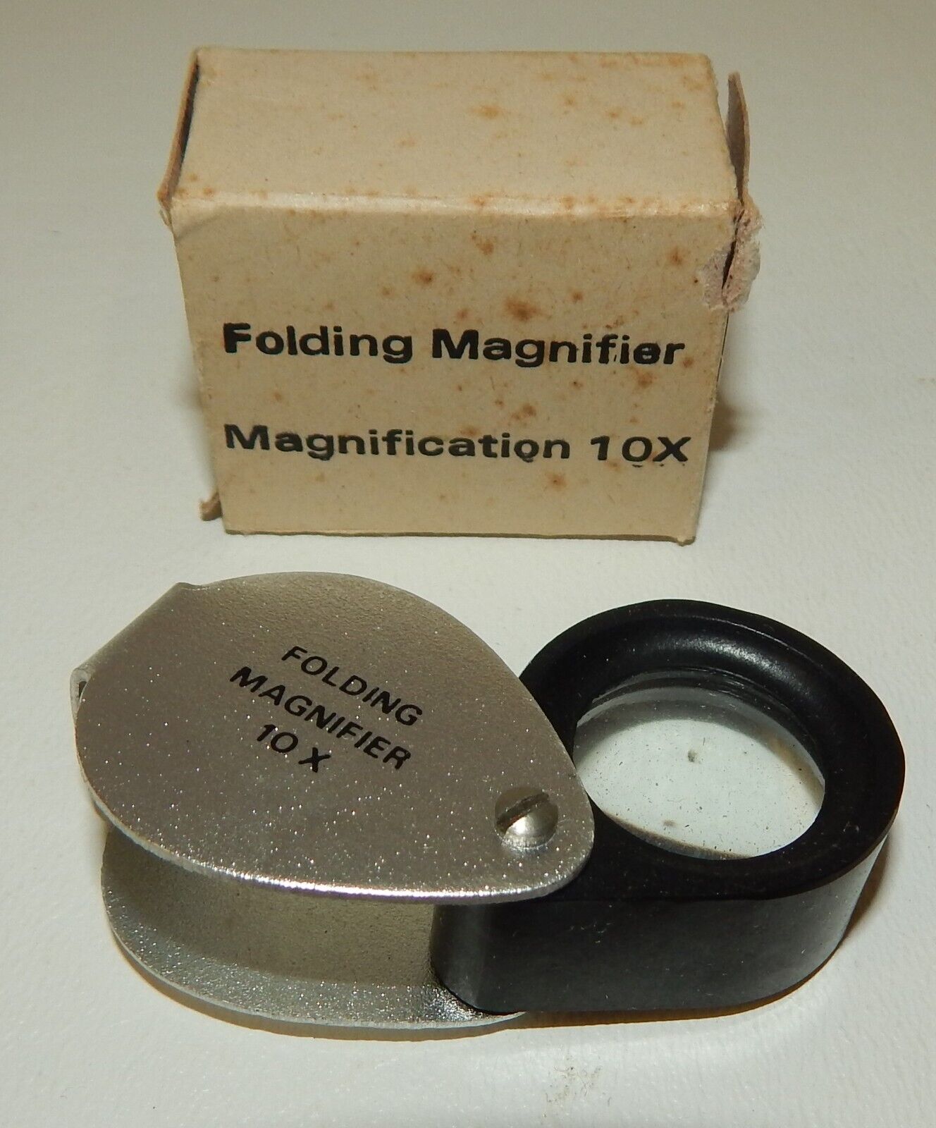 Vintage Folding 10X Magnifier in Box