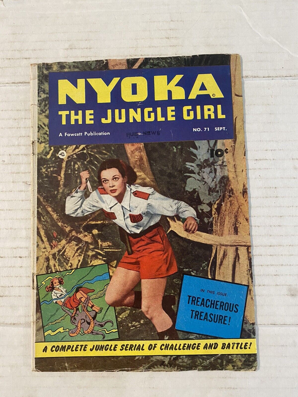 NYOKA THE JUNGLE GIRL #71   FAWCETT GOLDEN AGE SEPTEMBER 1952 **