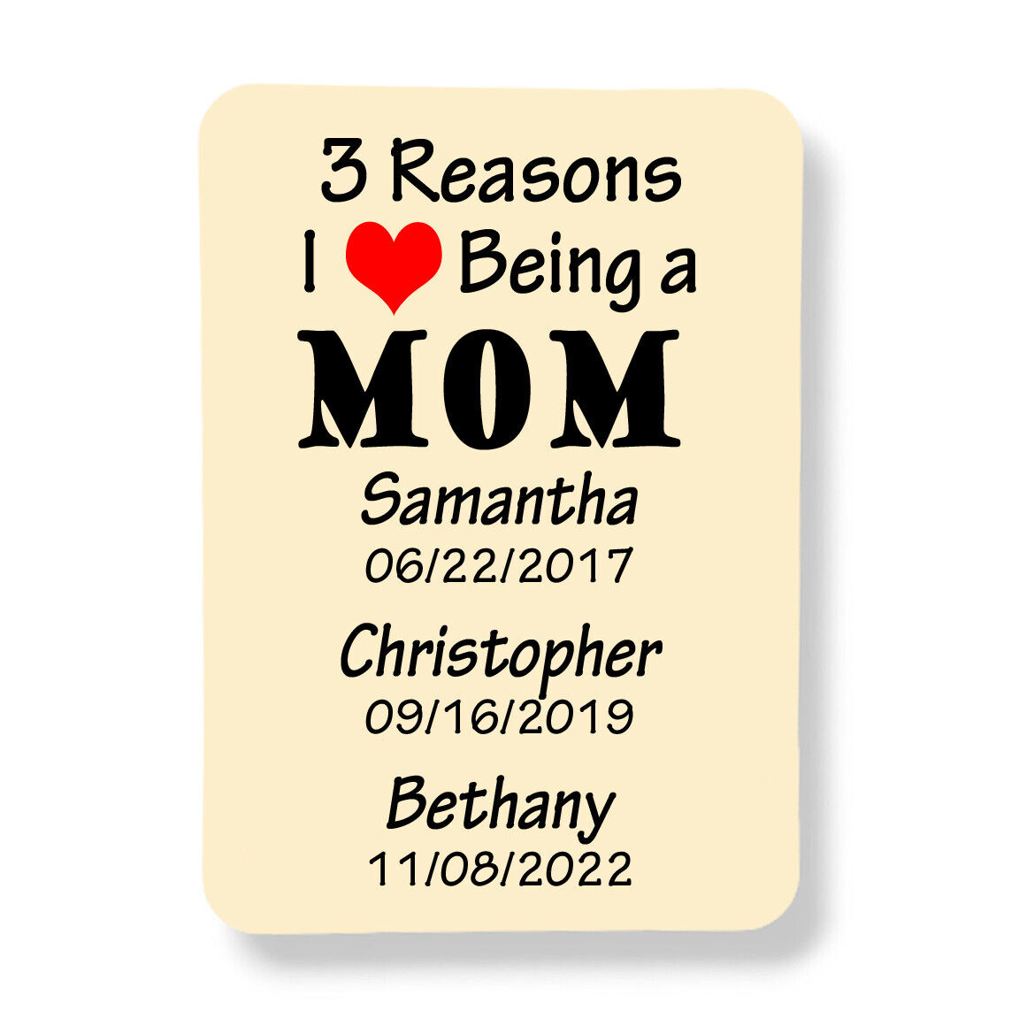 Personalized Mom Fridge Magnet Any # Any Names Customized Mother's Day Gift