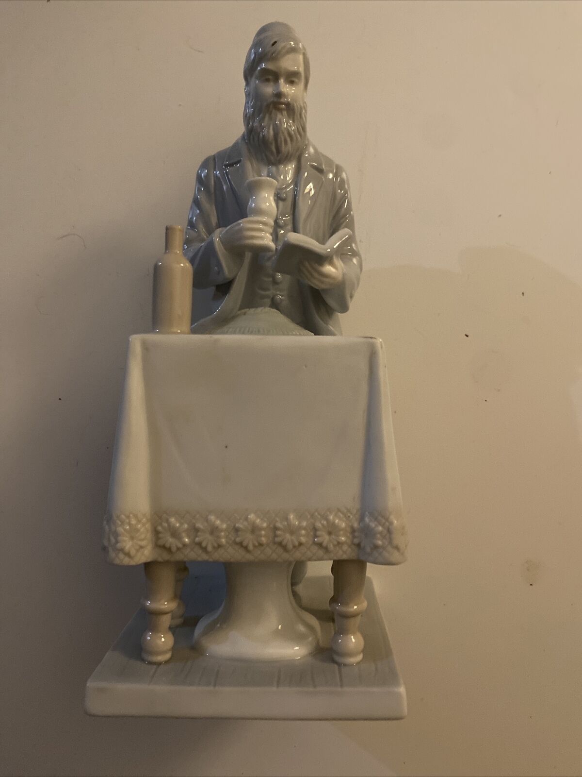 Vintage Rabbi Porcelain Statue Jewish Man Hebrew Ceremony Moshe Yakov Japan