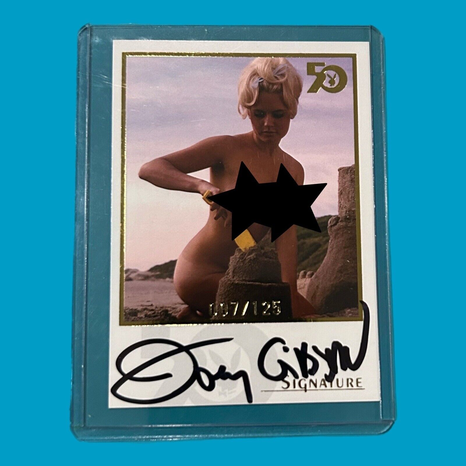 2005 Playboy\'s 50th Anniversary Joey Gibson Autographed Card #7/125