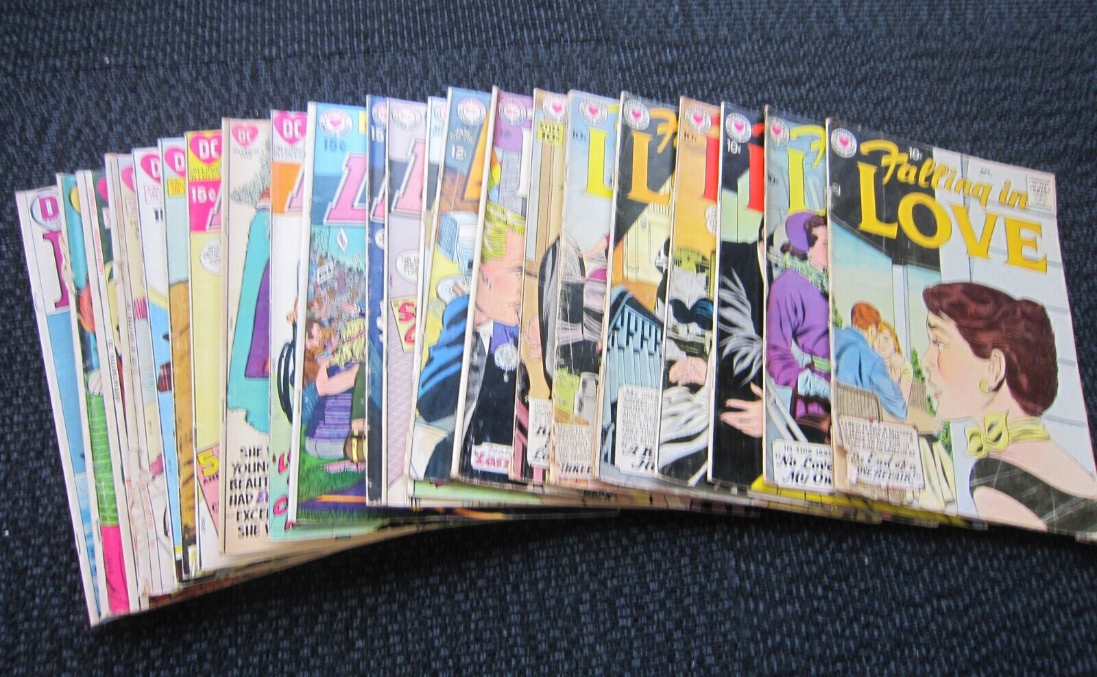 Falling In Love comic lot - 1958 & up, scarce issues