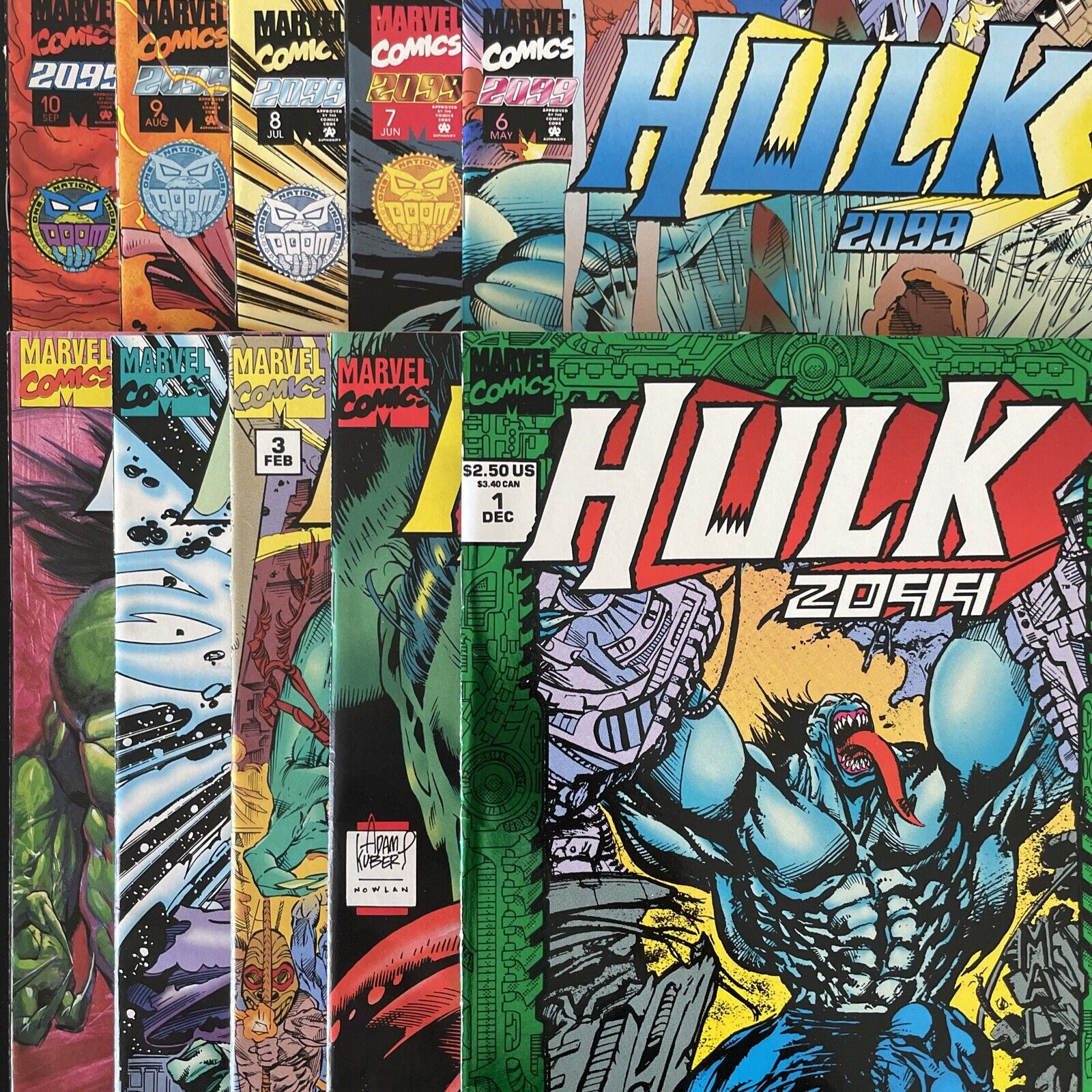 Hulk 2099 #1-10 (Marvel) Complete Series Full Run Lot Of 10 Comics