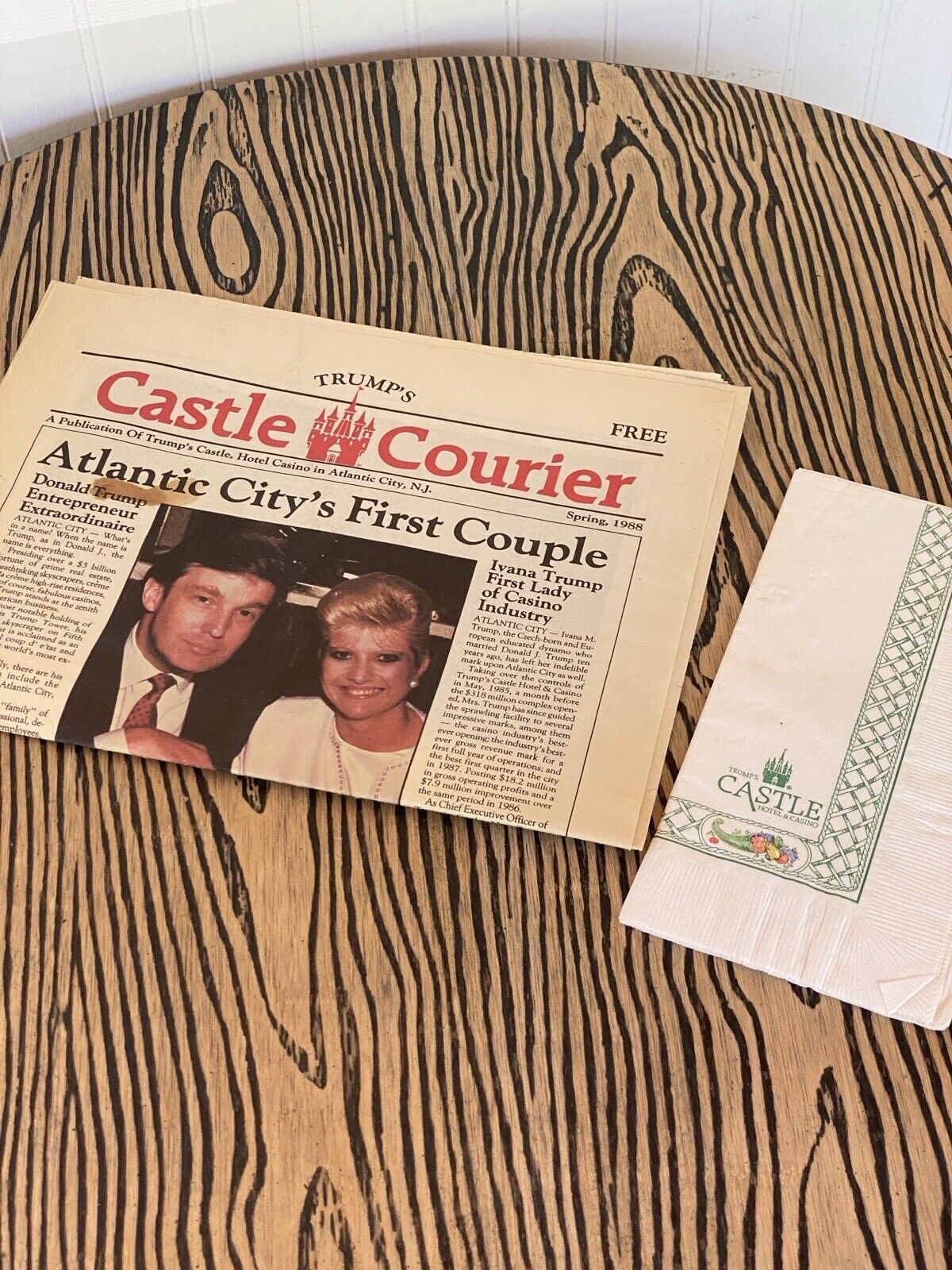 Rare Trump Castle Hotel & Casino Castle Courier Newspaper 1988