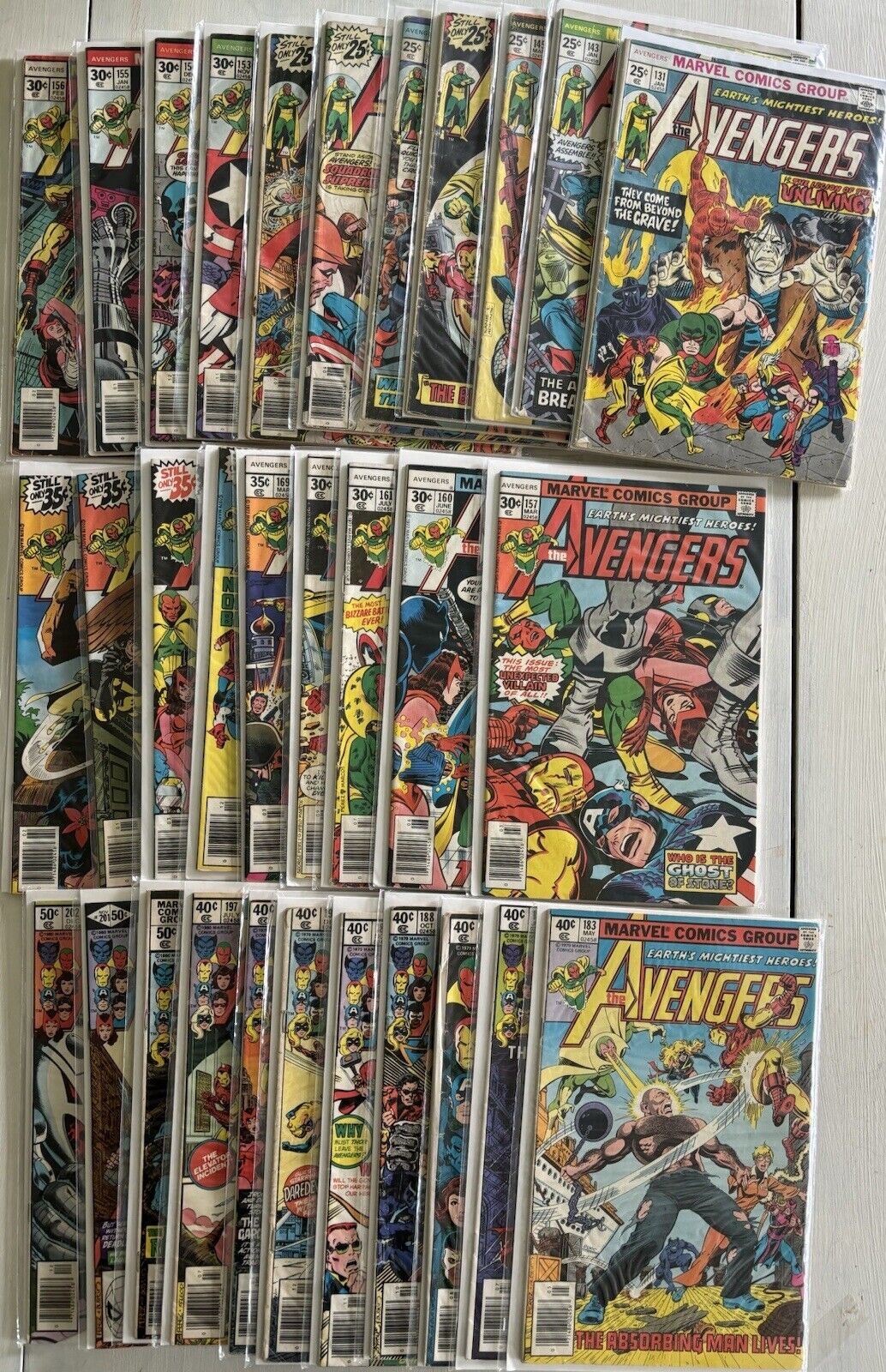 Avengers (1963) Comics lot between #131-202