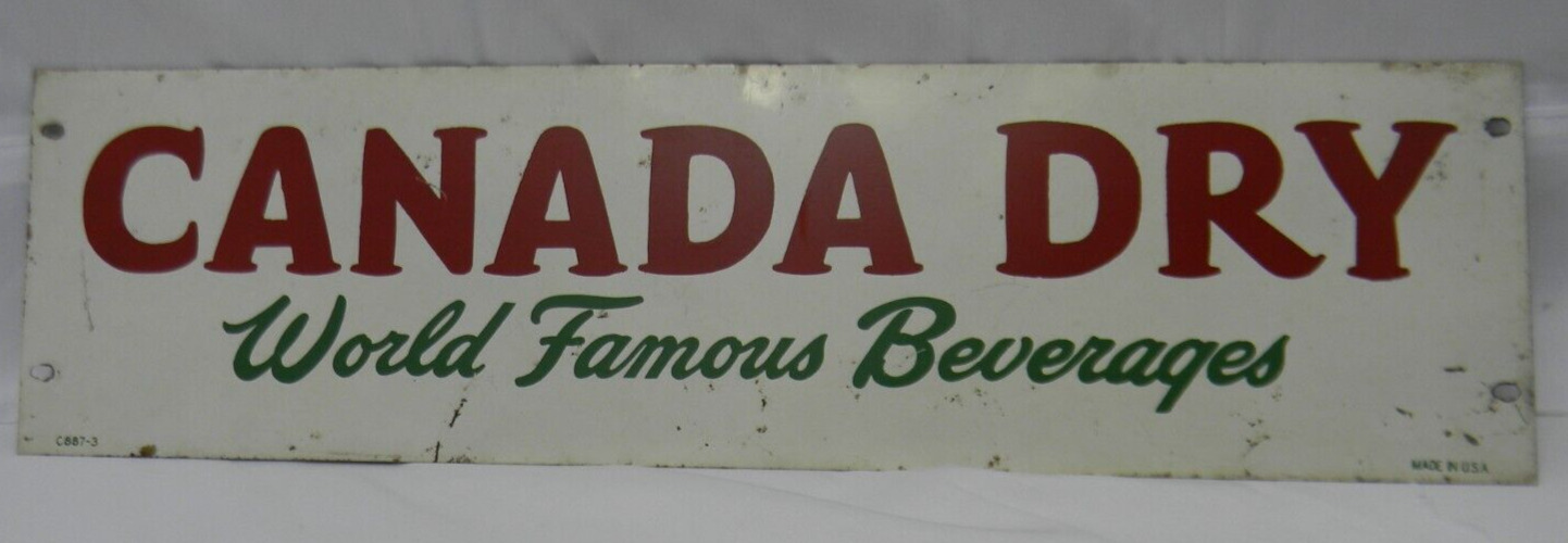 Vintage Canada Dry World Famous Beverages Tin Painted C887-3