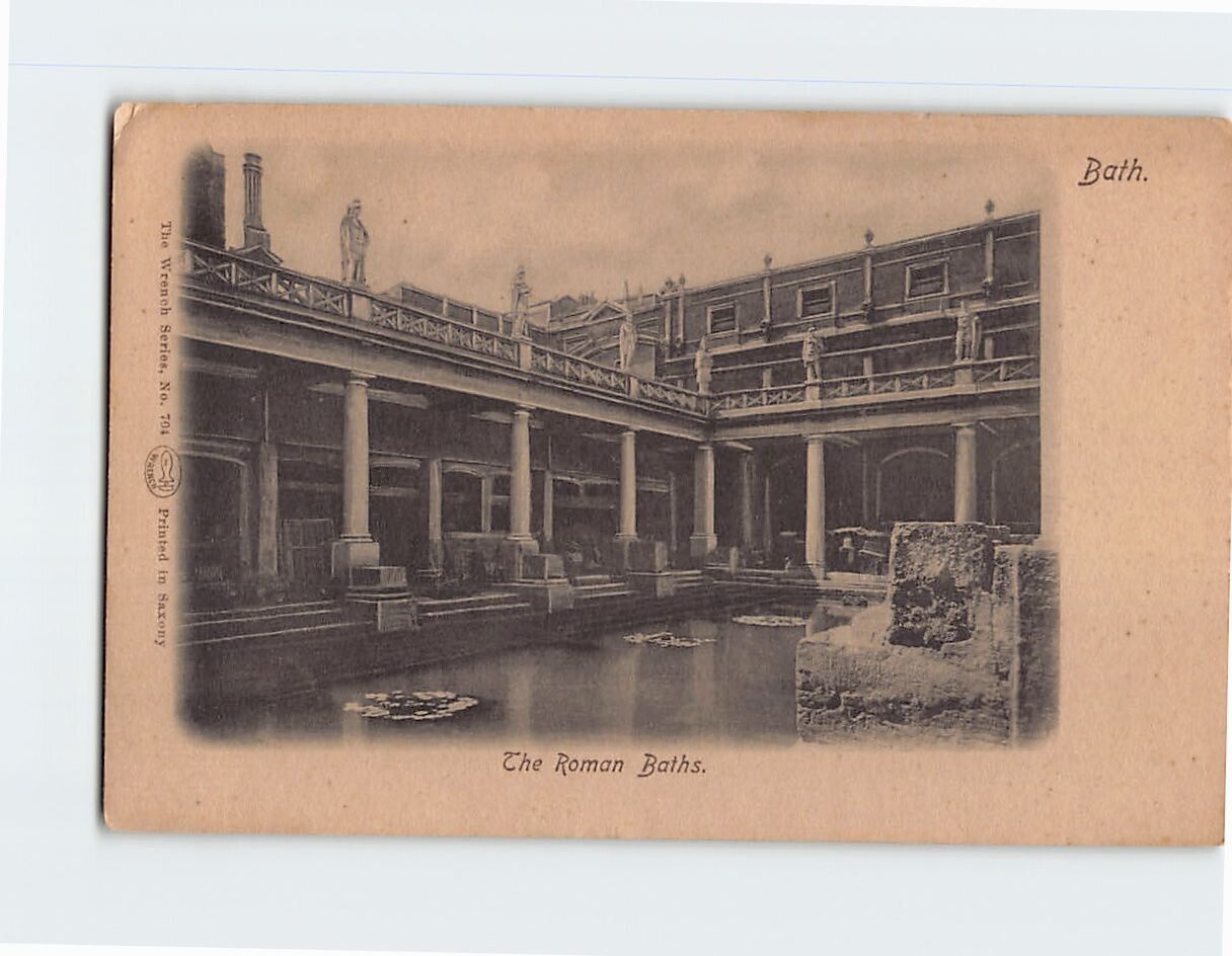 Postcard The Roman Baths Bath England