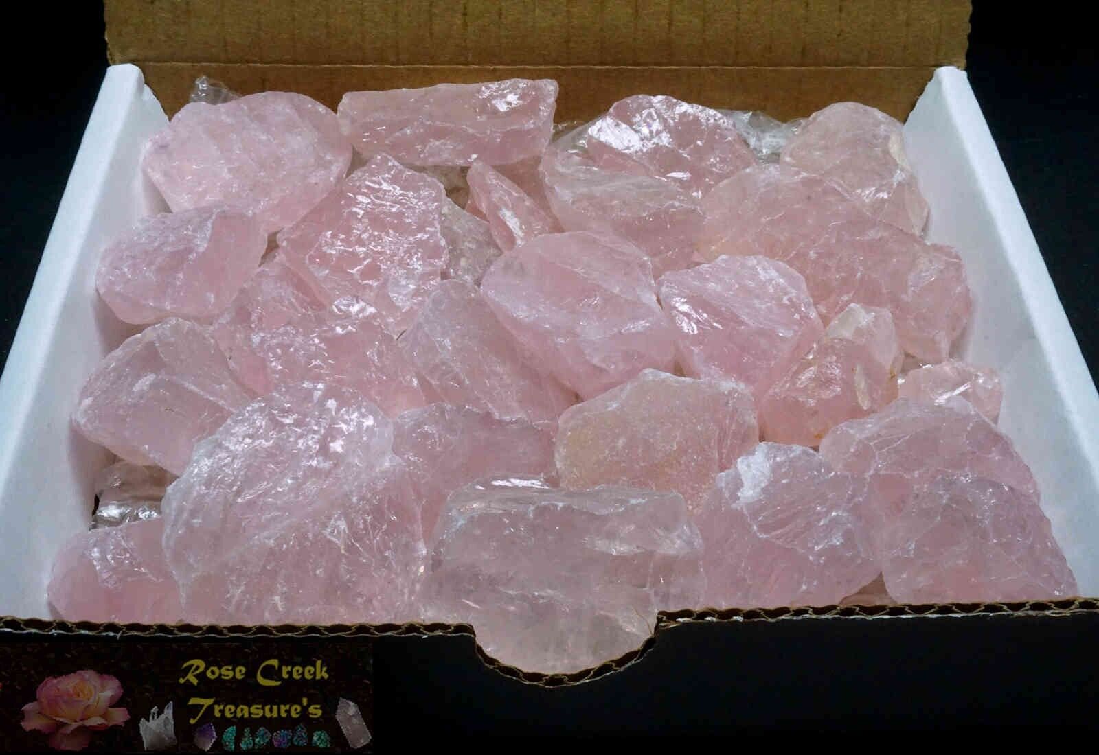 Rose Quartz 1 Lb Box Natural Pink Crystal Chunks Wholesale Raw Gemstones