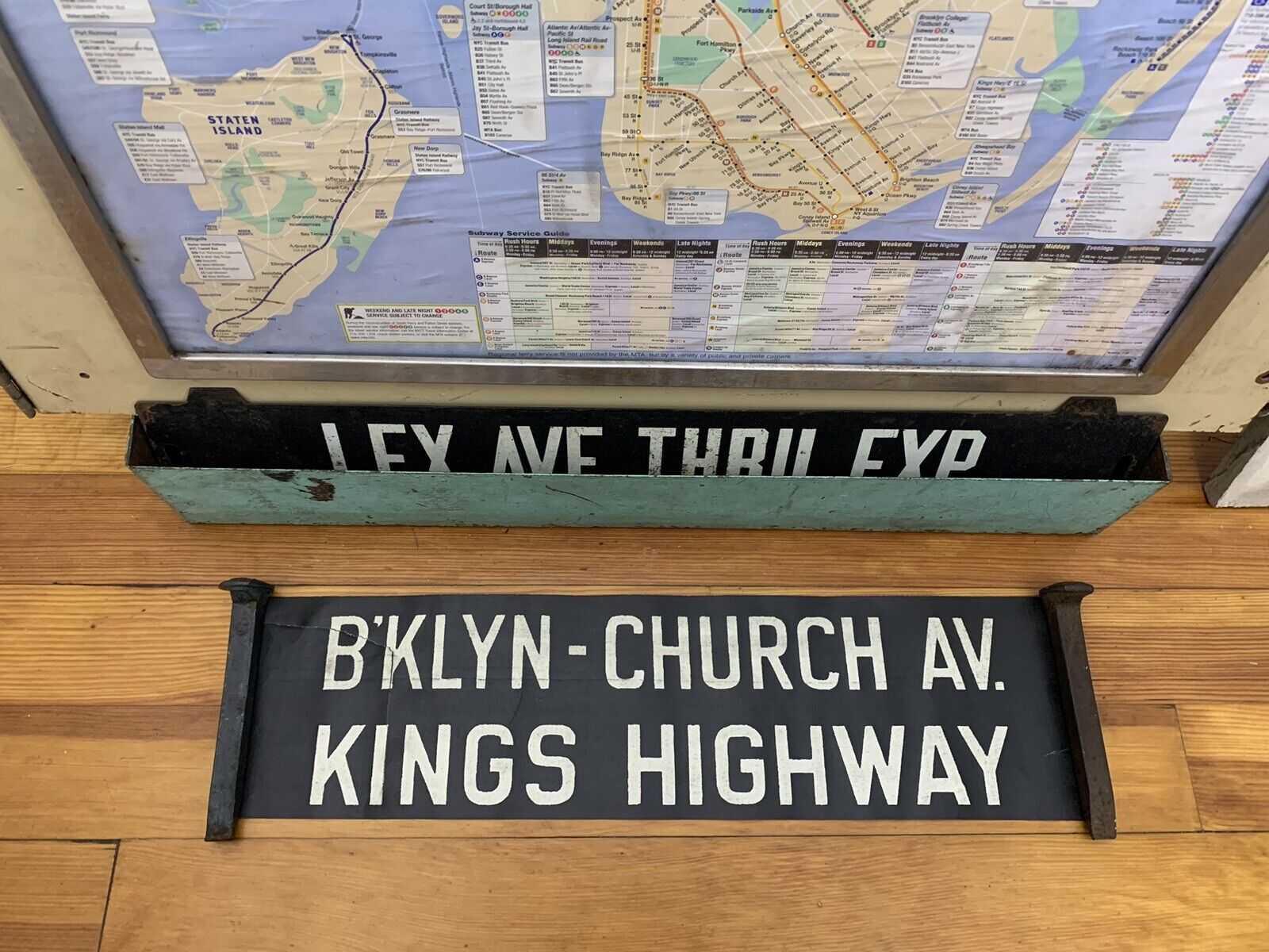 PRIMITIVE TAPE NY NYC IND SUBWAY ROLL SIGN KINGS HIGHWAY CHURCH AVENUE BROOKLYN