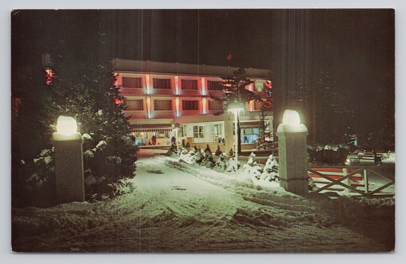 Postcard A Winter View Of Mount Airy Lodge Mt Pocono Pennsylvania