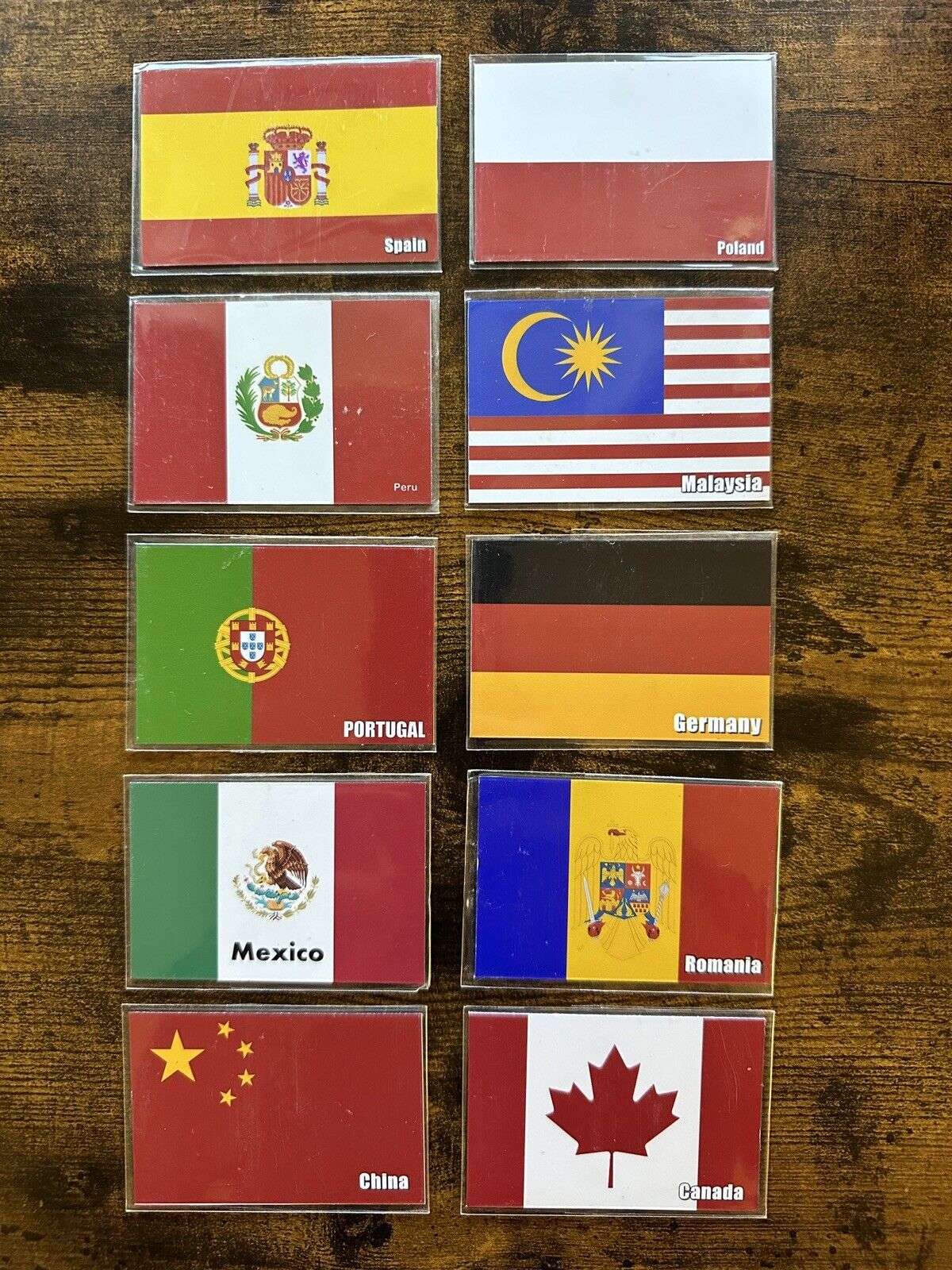 LOT 32 PCS Fridge Magnets National Flag Countries Soft Plastic ALL NEW Souvenir