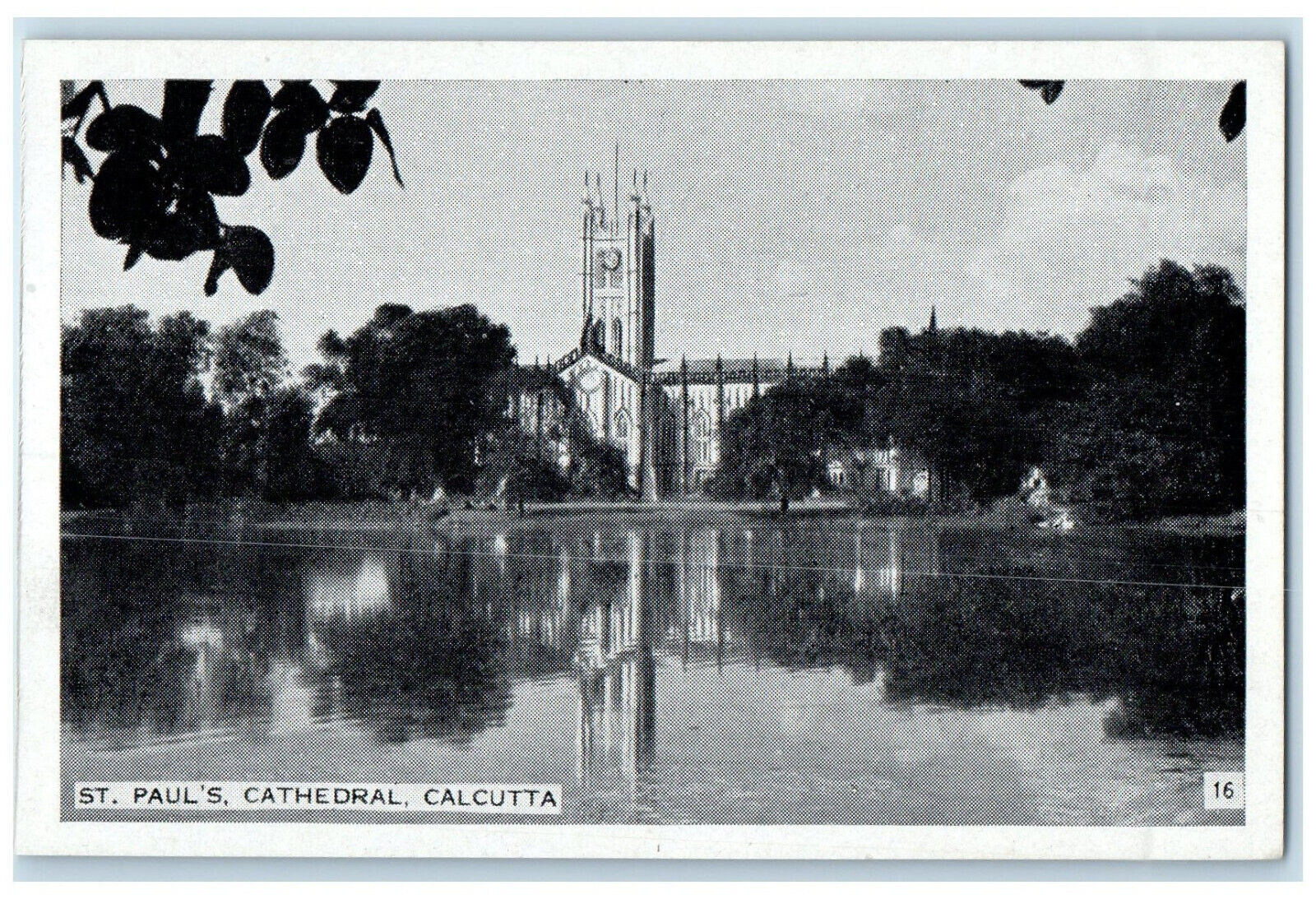 c1930's St. Paul's Cathedral Calcutta India Unposted Vintage Postcard