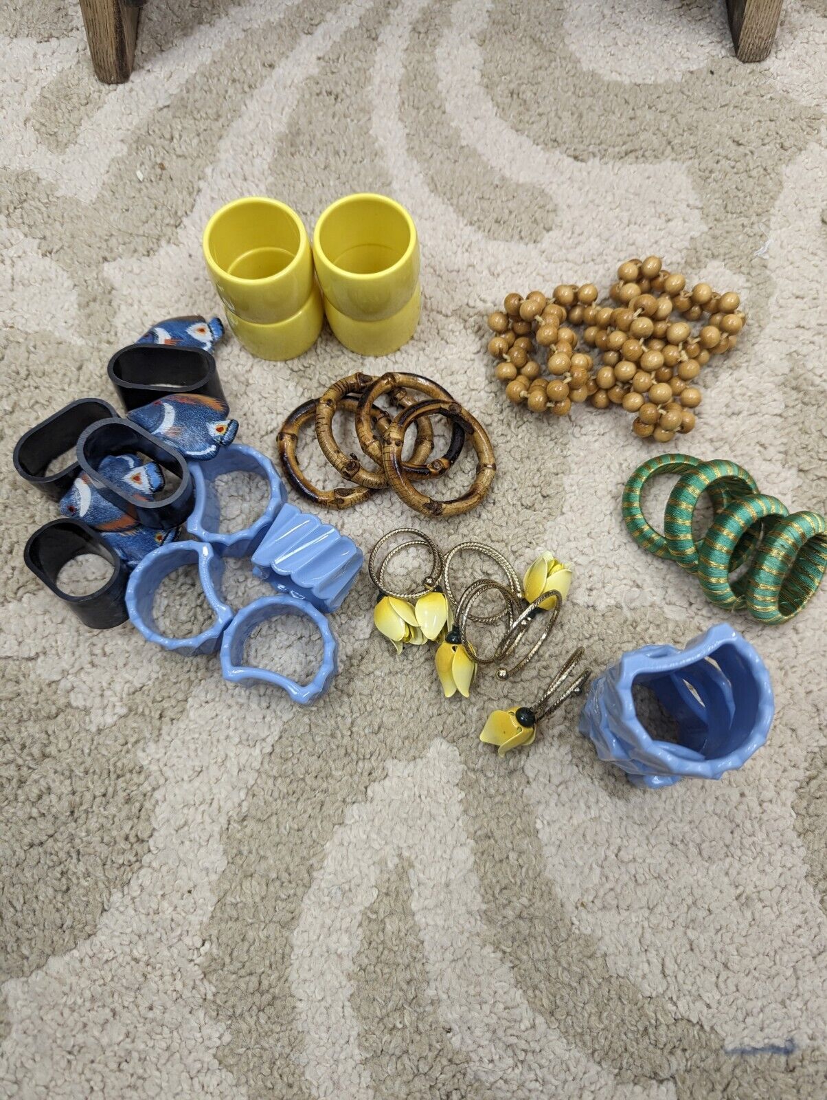 Vtg Napkin Ring Lot Mixed Variety 4 Or More Of Each 