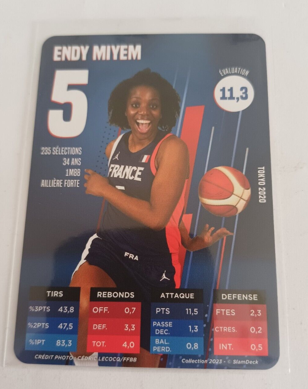 SLAM DECK Card Card Endy MIYEM Team France Basket