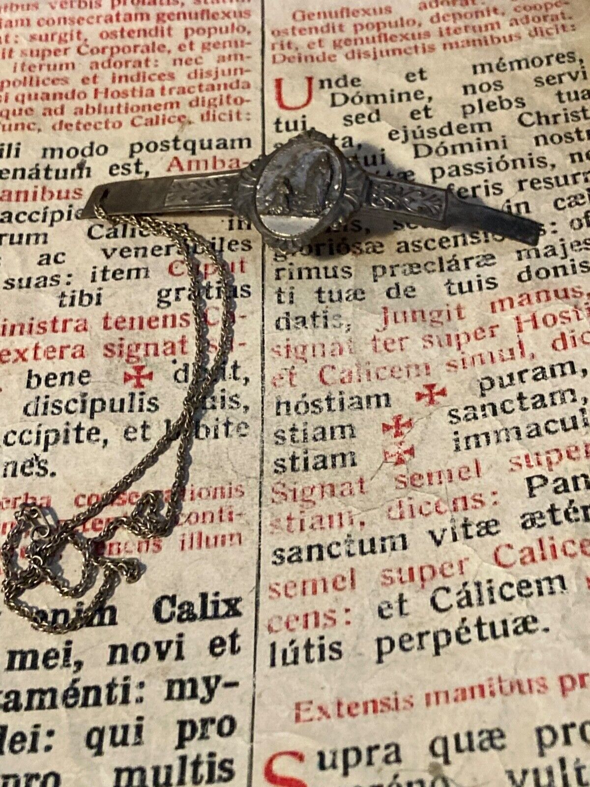 RARE NEW EX-VOTO BRACELET LOURDES: STUNNING P.G.R. for grace received with chain