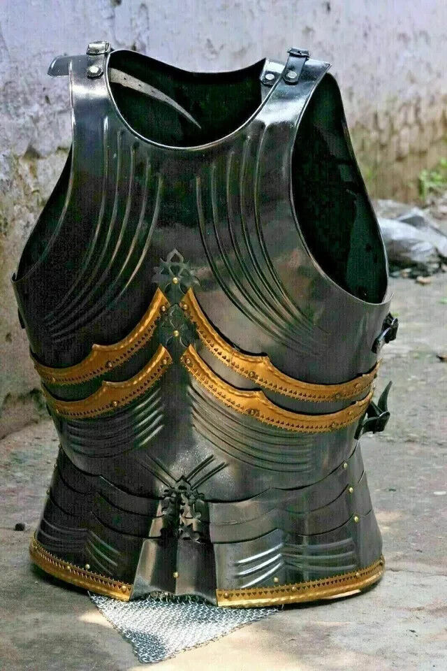 Fully Wearable Gothic Dark Medieval Knight Cuirass Warrior Armor Breastplate