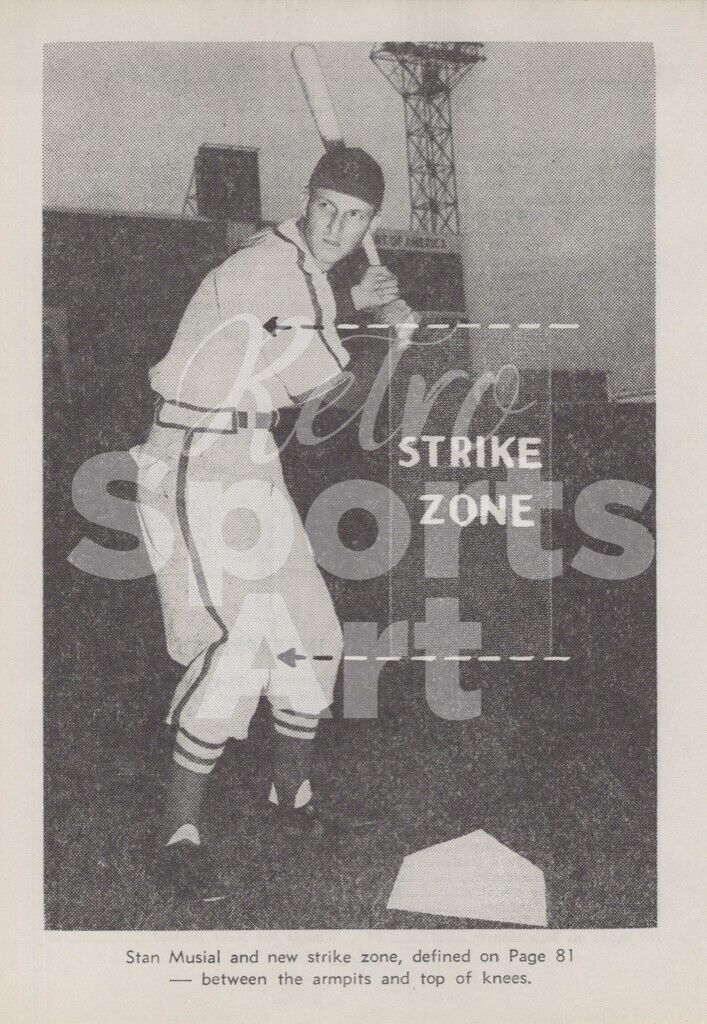 Stan Musial St. Louis Cardinals Strike Zone poster photo vintage Print Ad 1950