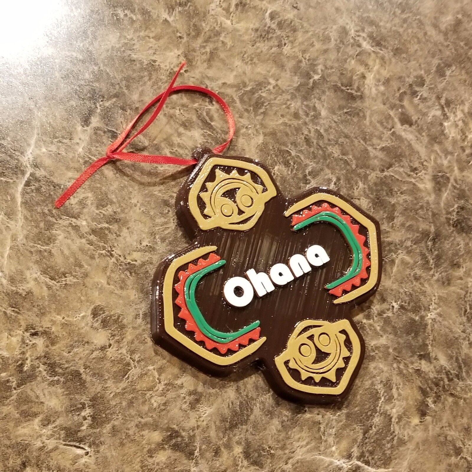 Polynesian Ohana Themed Christmas Ornament ( Disney Tiki Inspired Resort )