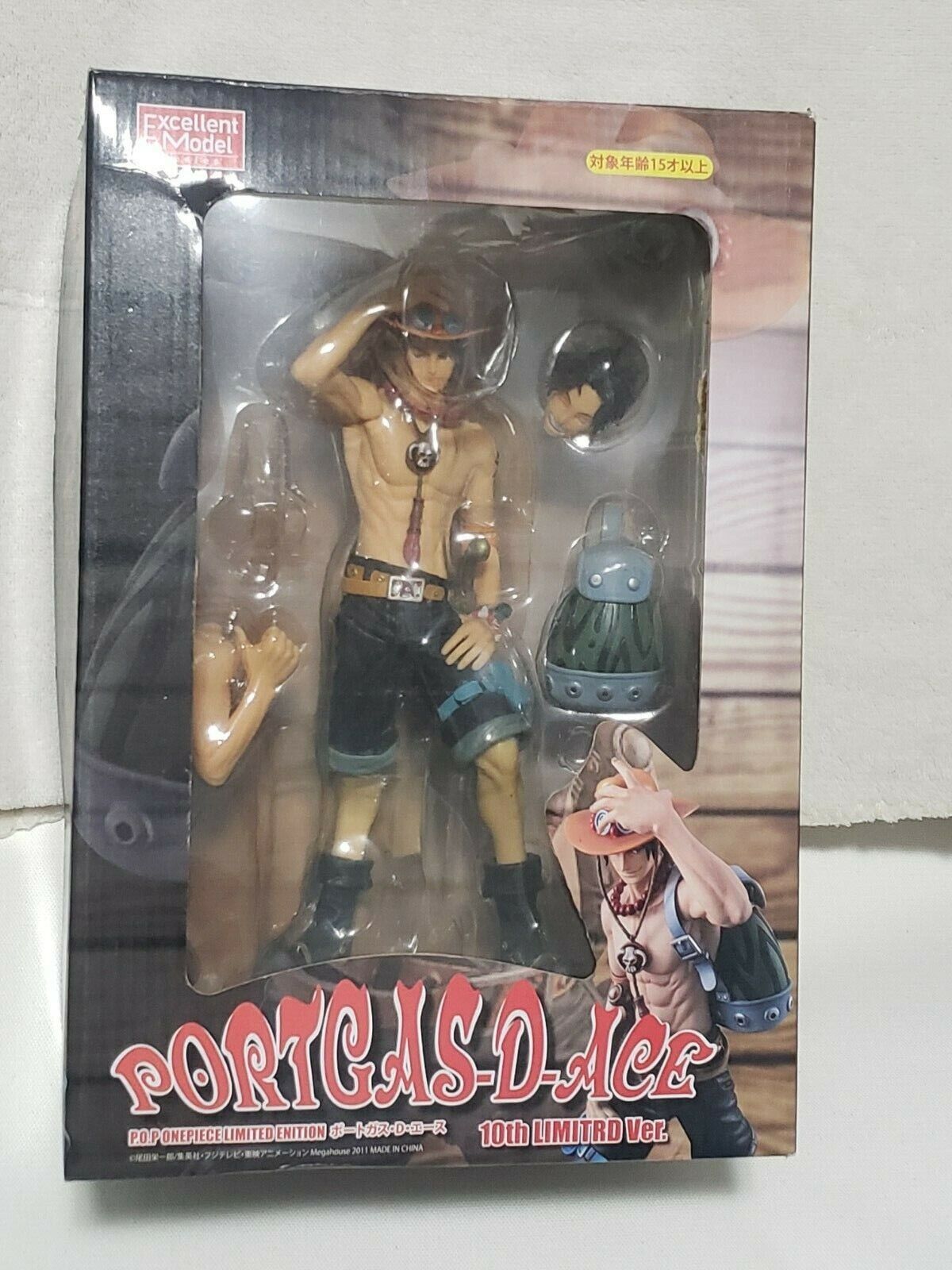 Excellent Model P.O.P. - One Piece Portgas D Ace - 10th Limited Ver - INCOMPLETE
