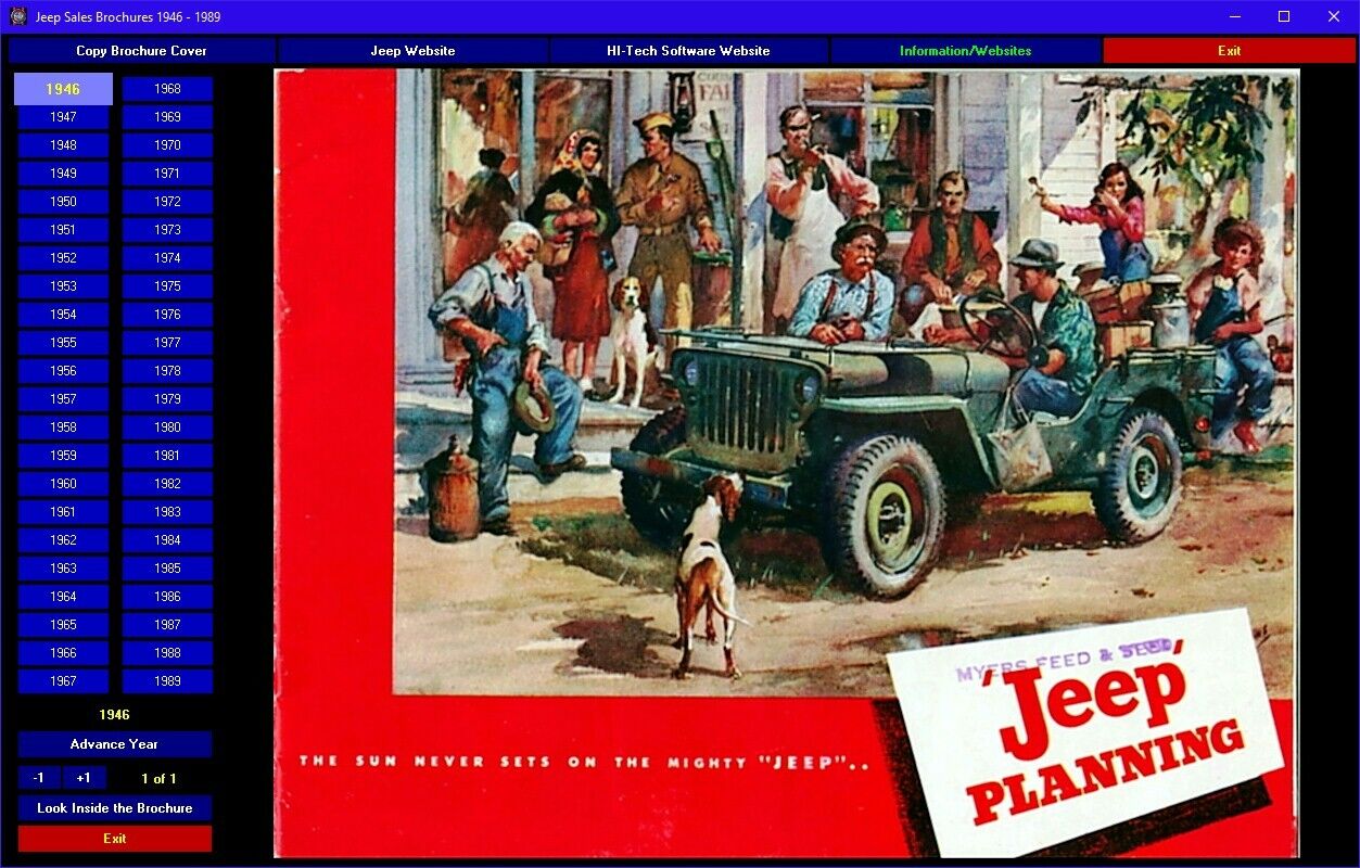 Jeep Sales Brochures 1946 - 1989  digital collection