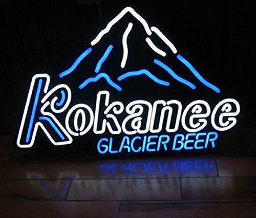 Kokanee Glacier Beer Mountain Neon Sign Light Beer Bar Pub Windows Decor 24\
