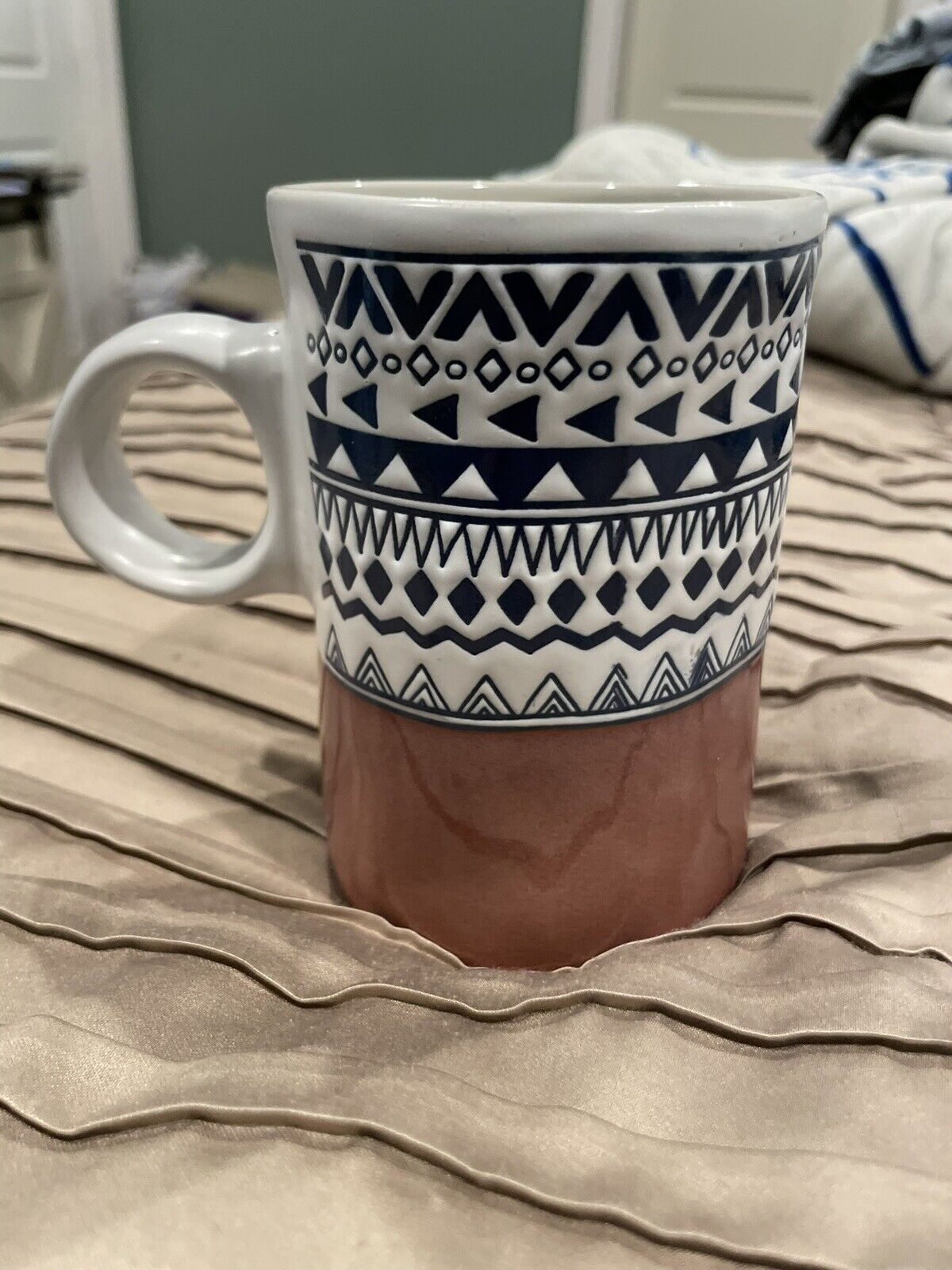 Spectrum Designz Pottery Coffee Mug 14 oz Aztec Print