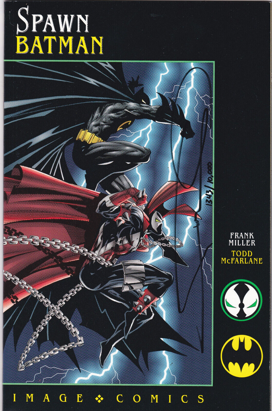 SPAWN BATMAN (1994) Todd McFarlane SIGNED by Frank Miller + COA 1343 of 10000 NM