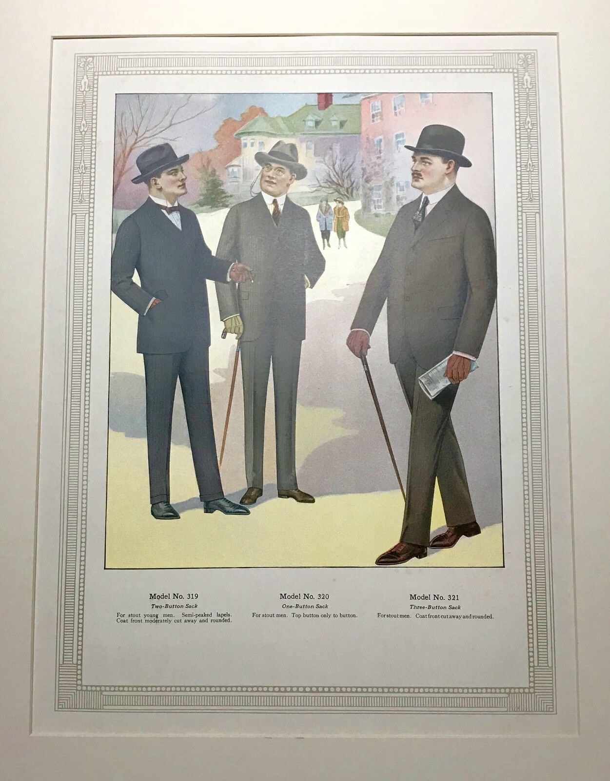 Chicago Woolen Mills Advertising Poster w/Fabric Samples - Circa 1921 - MensWear