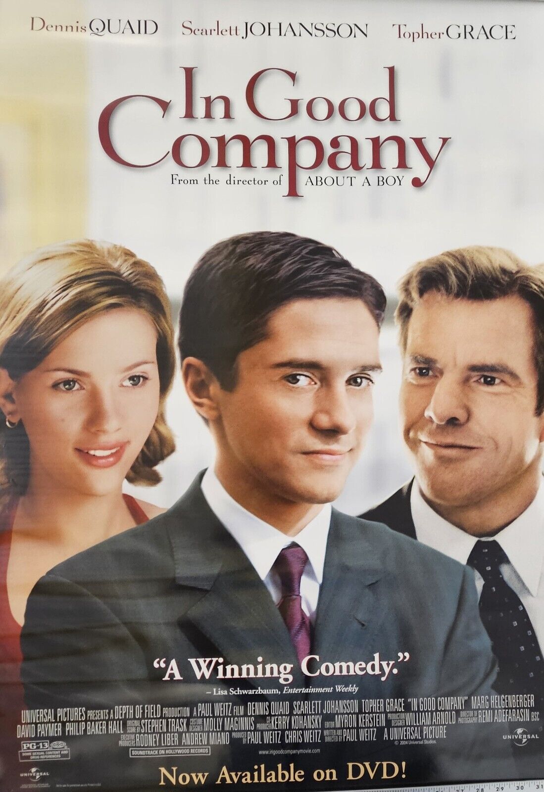 Dennis Quad and Scarlett Johansson  In In good company   27 x 40   DVD poster
