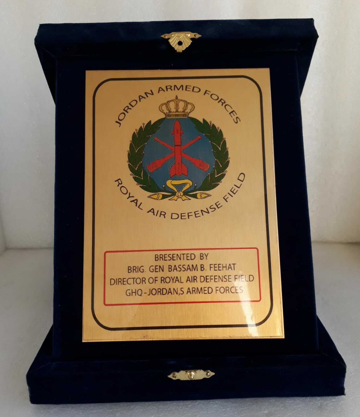 Vintage Jordan Royal Air defense Military medal plaque badge desert storm 1990s