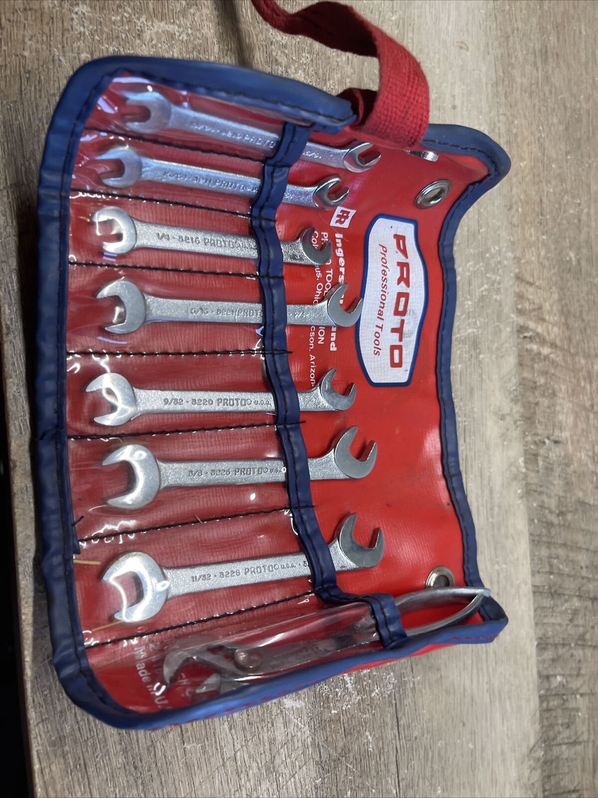 Vintage PROTO 9pc. SAE Ignition Wrench Set USA & Pouch 