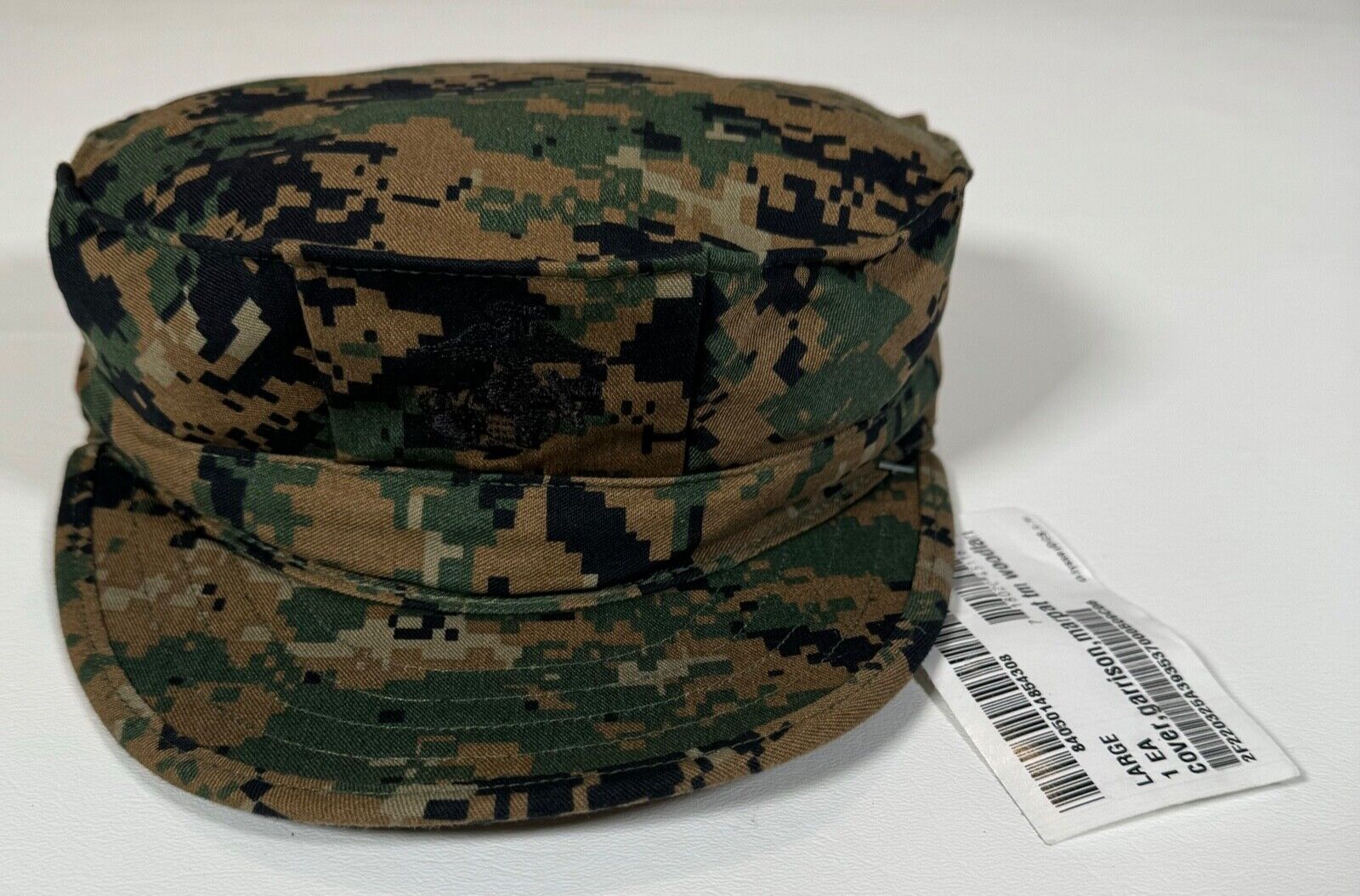 New USMC 8 Point Garrison Cover Cap Hat Woodland MARPAT Size Large