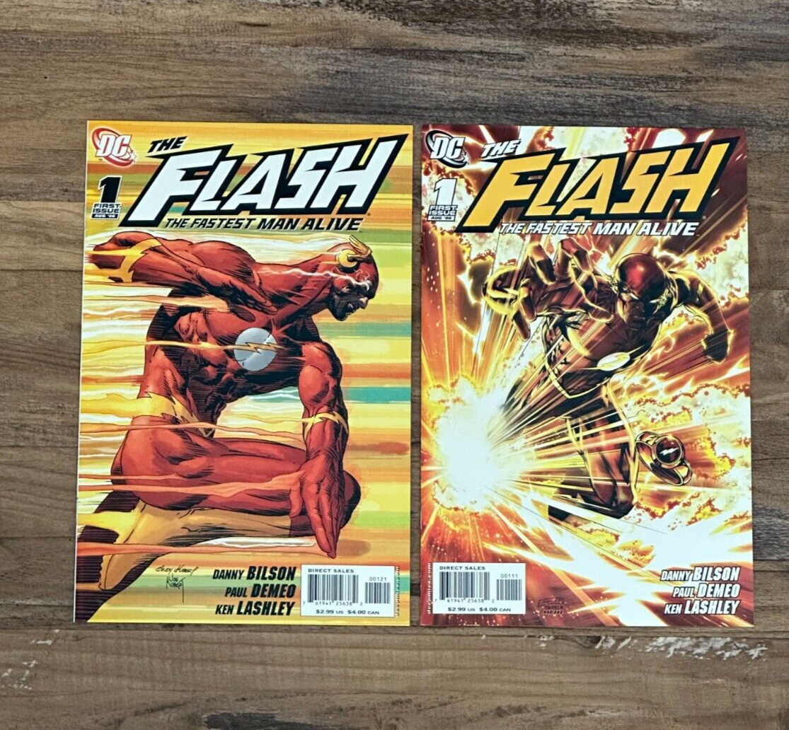 The Flash: Fastest Man Alive #1 Pair (DC 2006) Andy Kubert 1:10 Variant cover