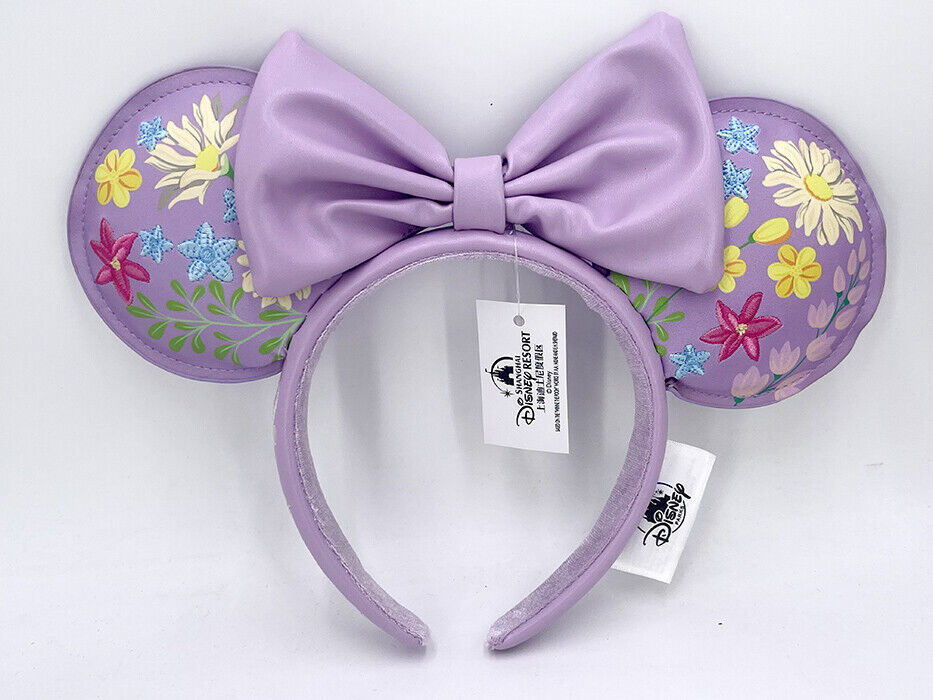 Loungefly Disney Mickey Anniversary Purple Flower Headband Minnie Ears 2023