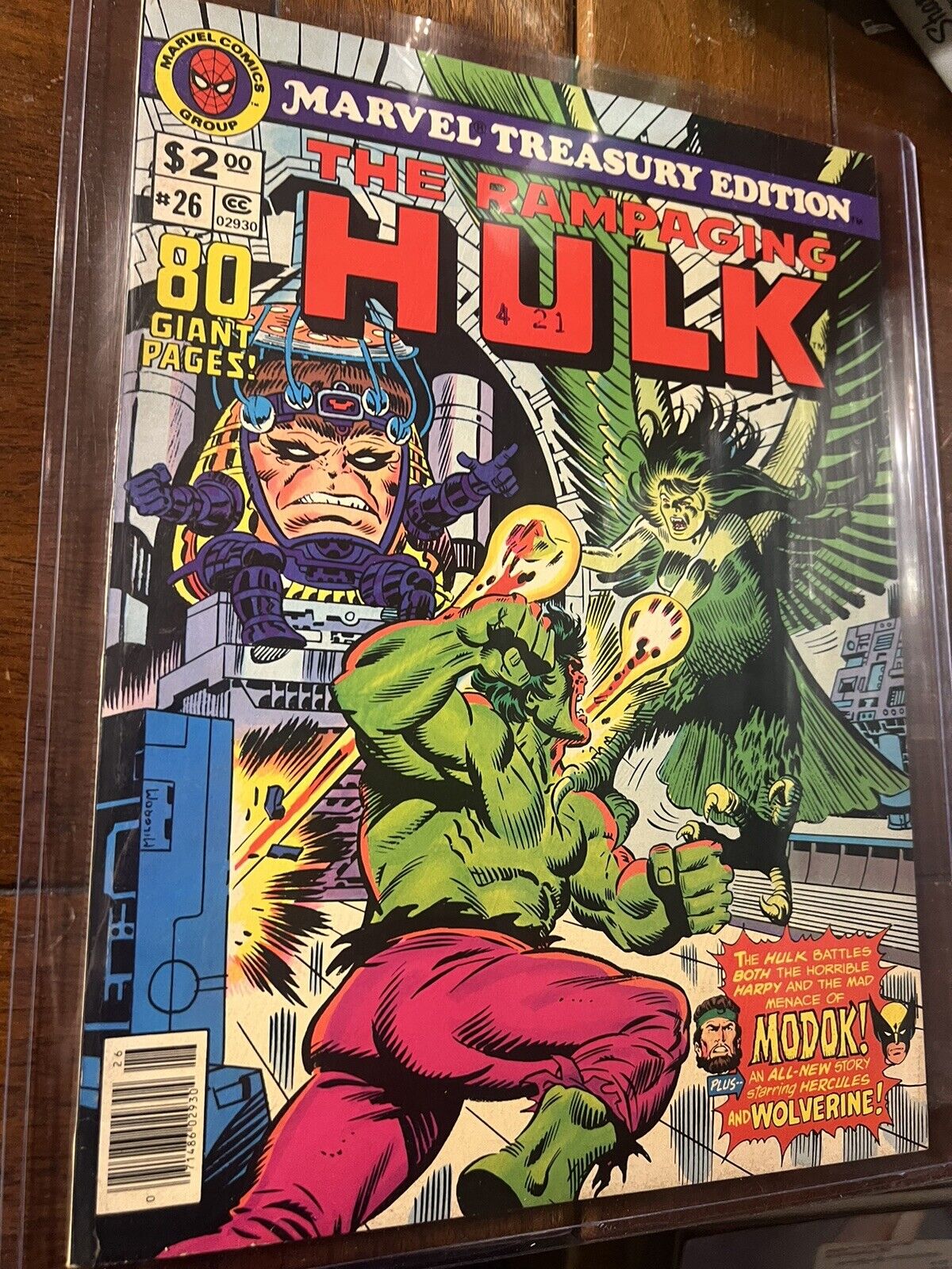 Marvel Treasury Edition #26 1980 THE RAMPAGING HULK - JUMBO SIZE NICE HIGH GRADE