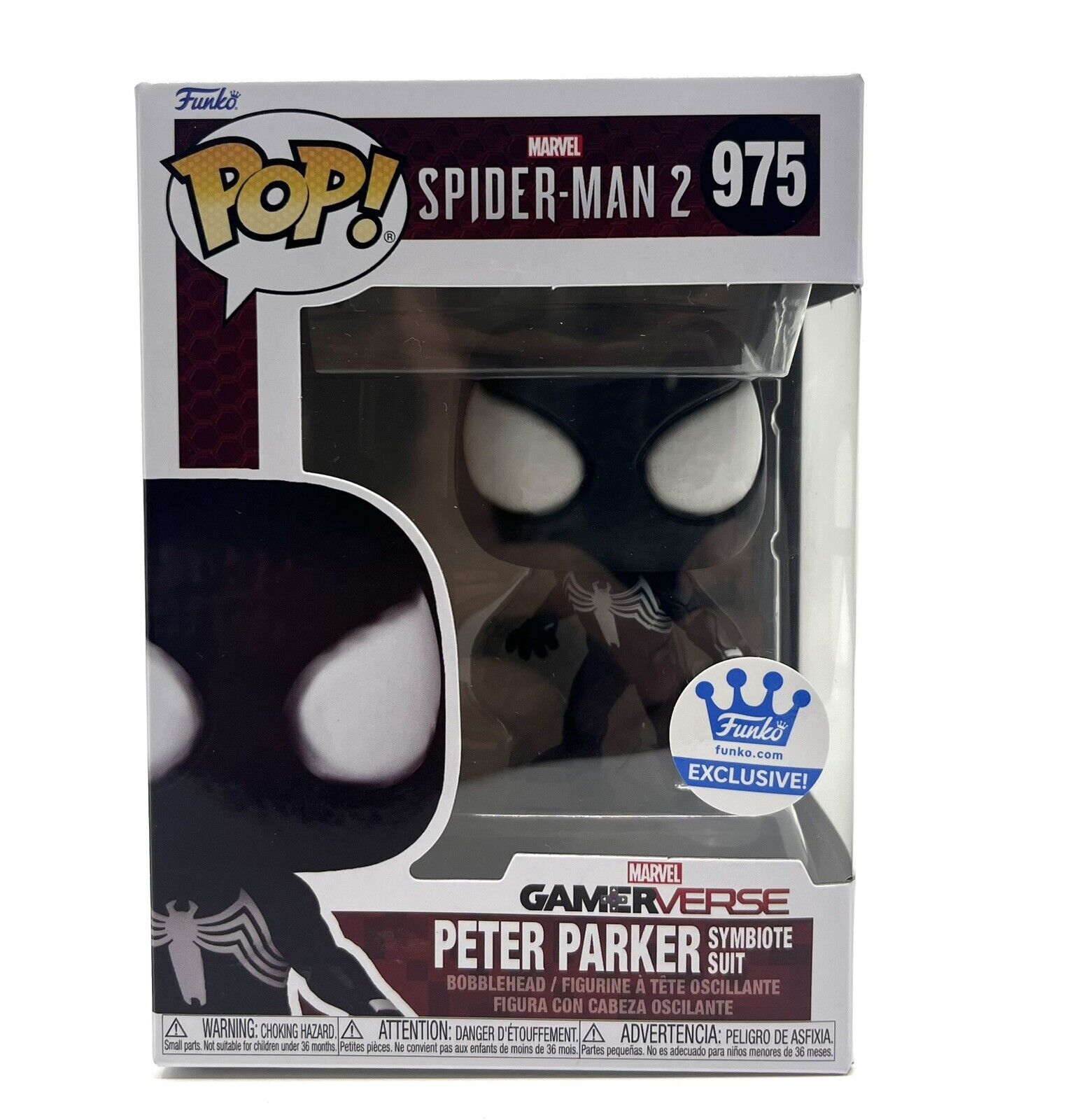 Funko Pop Spider-Man 2 Peter Parker Symbiote Suit #975 Funko Exclusive IN HAND