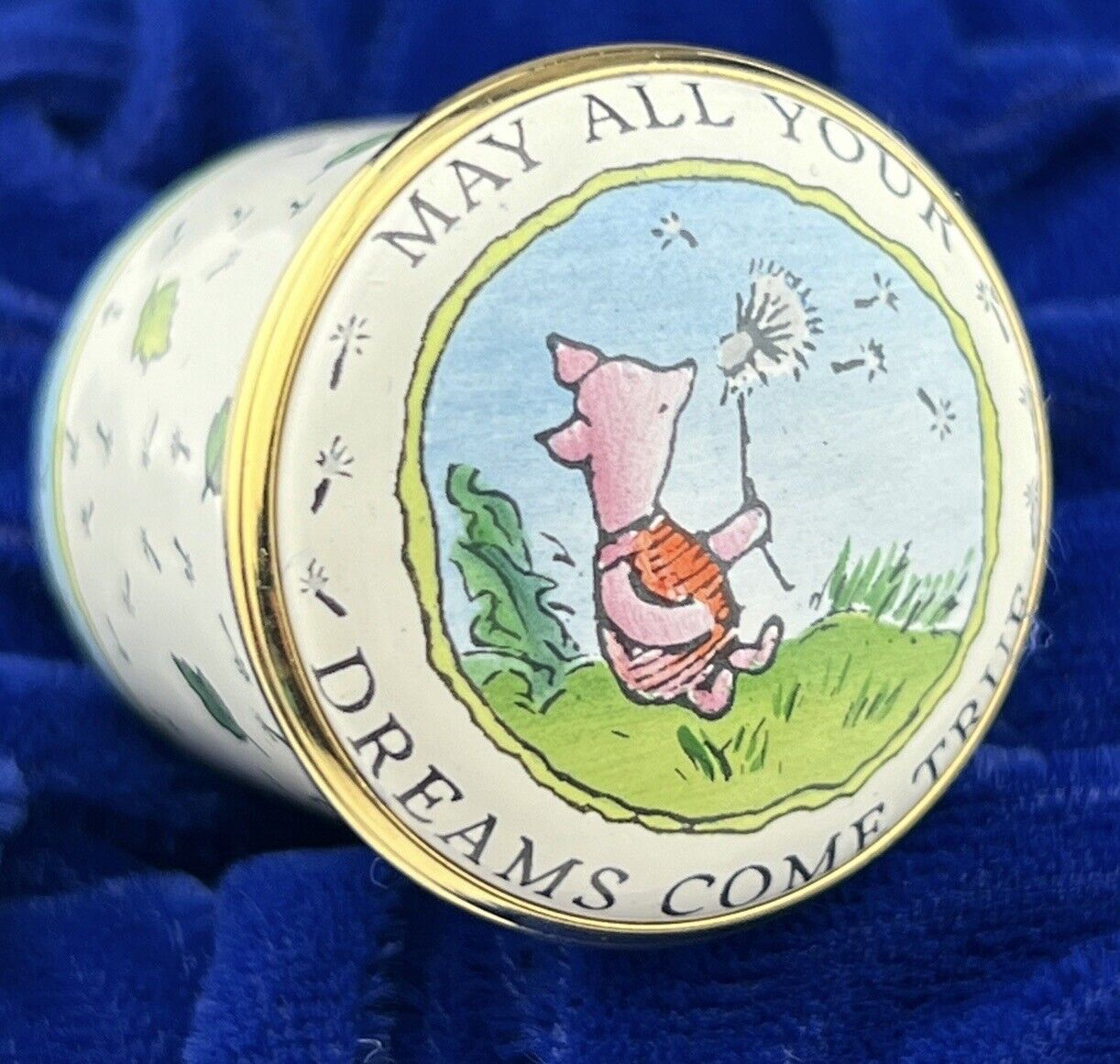 Rare Halcyon Days Enamels Piglet May All Your Dreams Come True Disney Pooh Boxed
