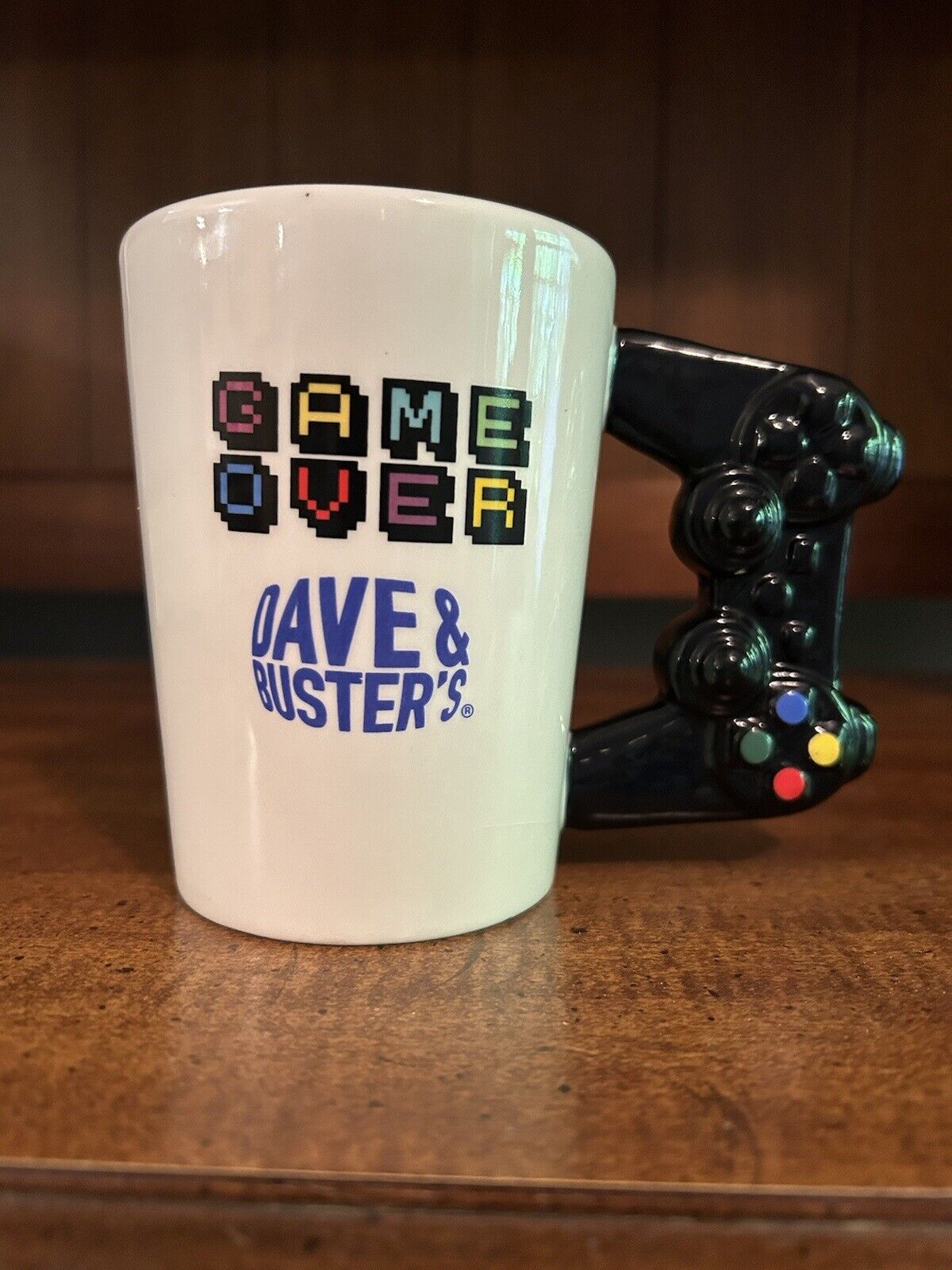 Vintage Dave And Busters Coffee Mug PS2 Handle