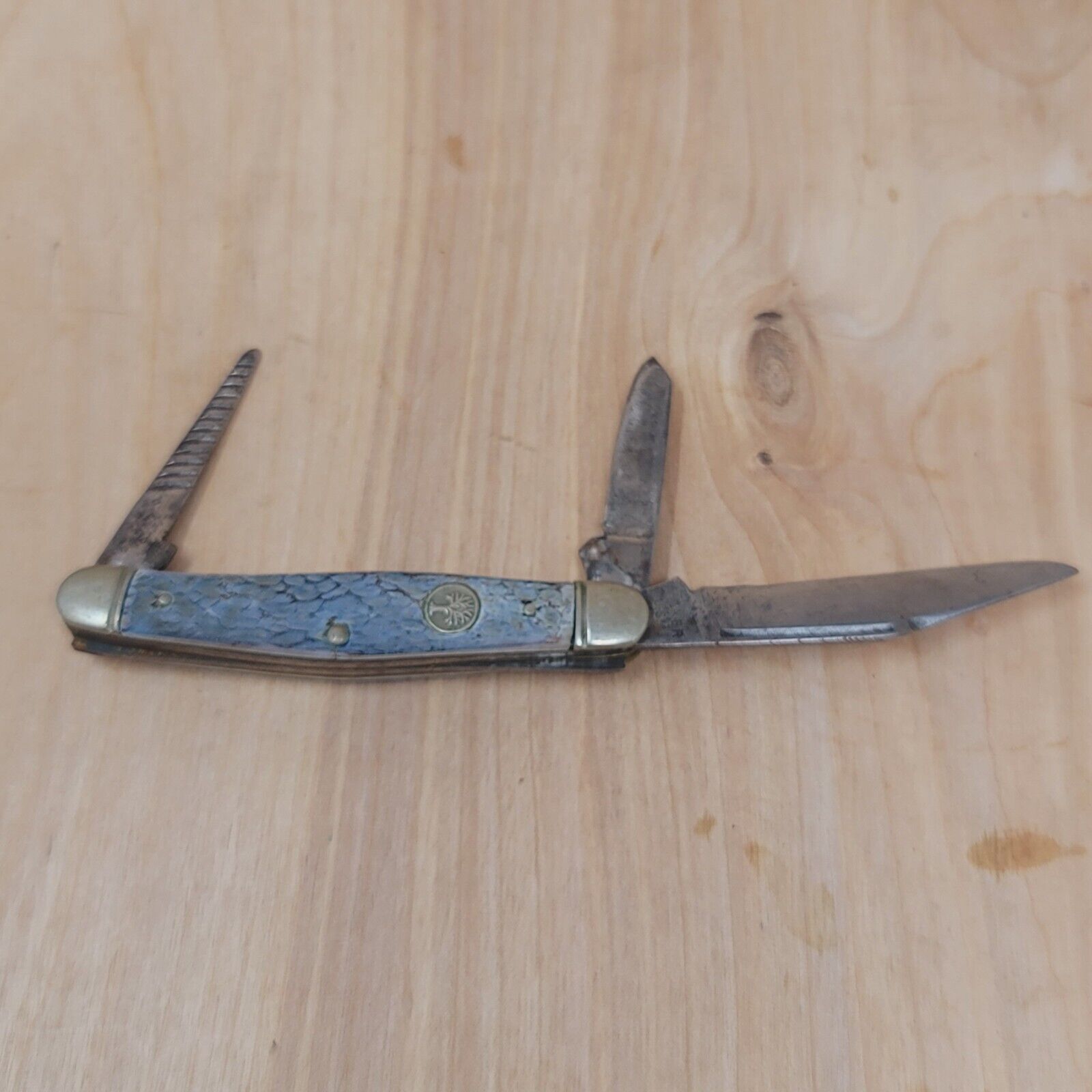 Vintage Boker USA Pocket Knife Folding 3 Blade