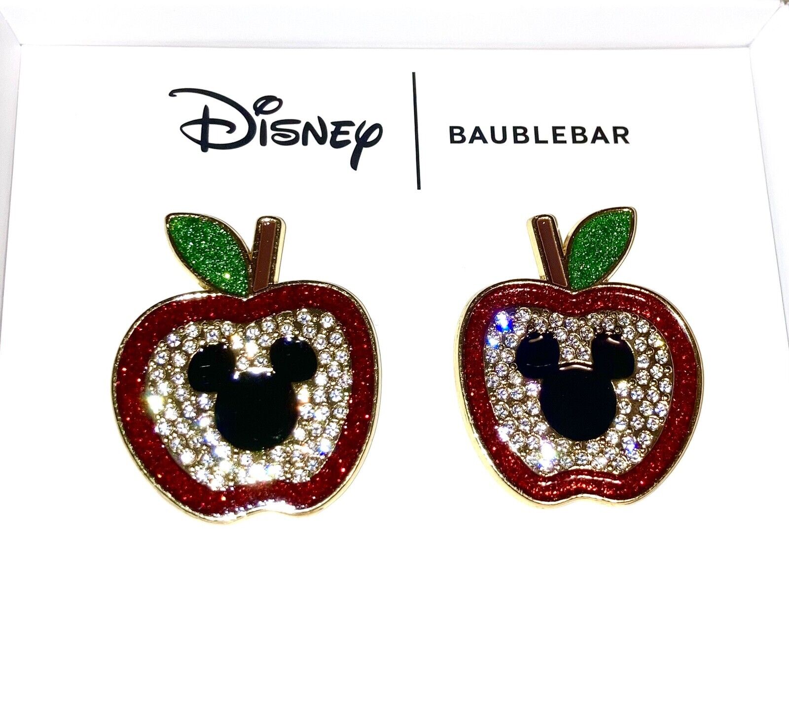 Disney x Baublebar Apple Earrings Mickey Mouse Teacher New