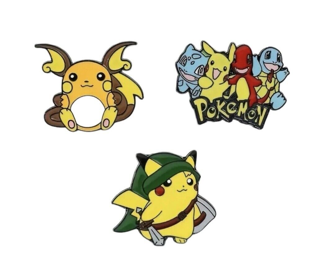 3pc Pokémon Enamel Pin Set