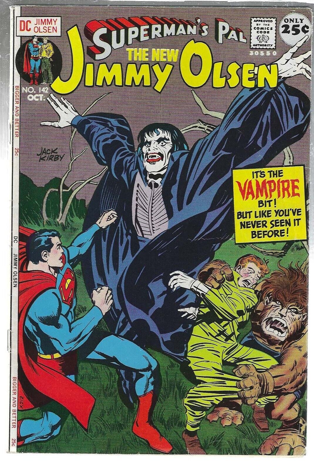 SUPERMAN'S PAL JIMMY OLSEN #142 1971 NEAL ADAMS/JACK KIRBY ART AND STORY FN/VF