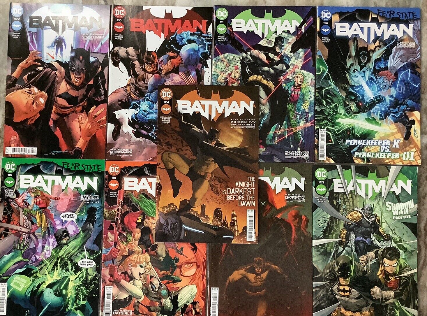Batman 109,110,111,114-116,120,123,124 DC 2021/22 Comic Books