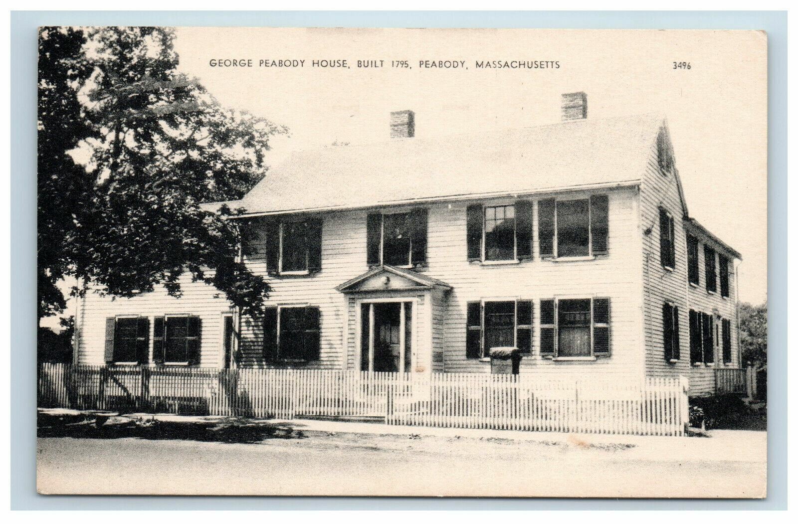 Early George Peabody House Massachusetts Postccard MA
