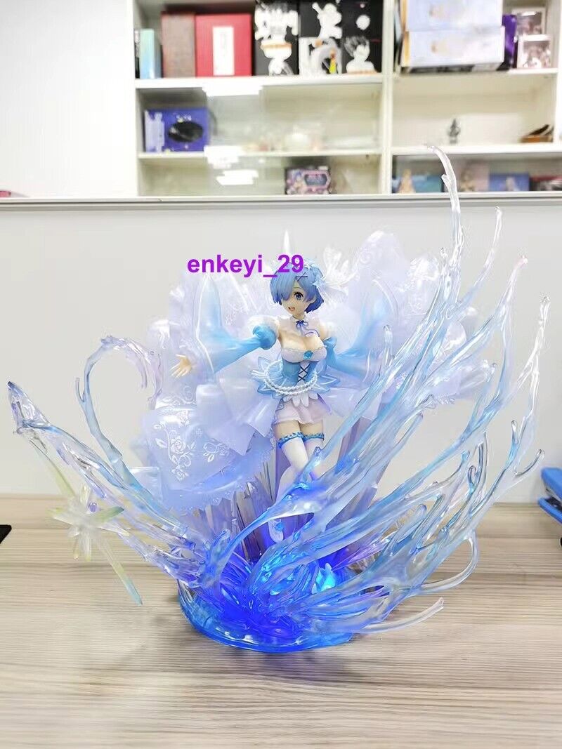 Re:Life In A Different World From Zero Rem PVC Figure Crystal Dress Ver.  W/ Led