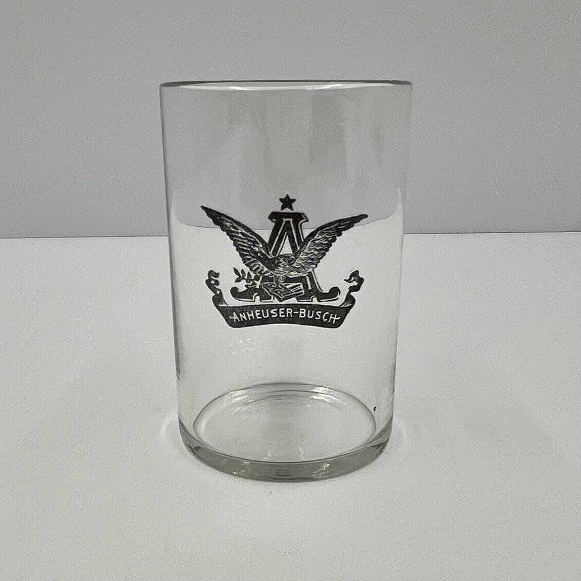 1900's Anheuser Busch Black A & Eagle Etched & Dyed Glass Rare - See Condition