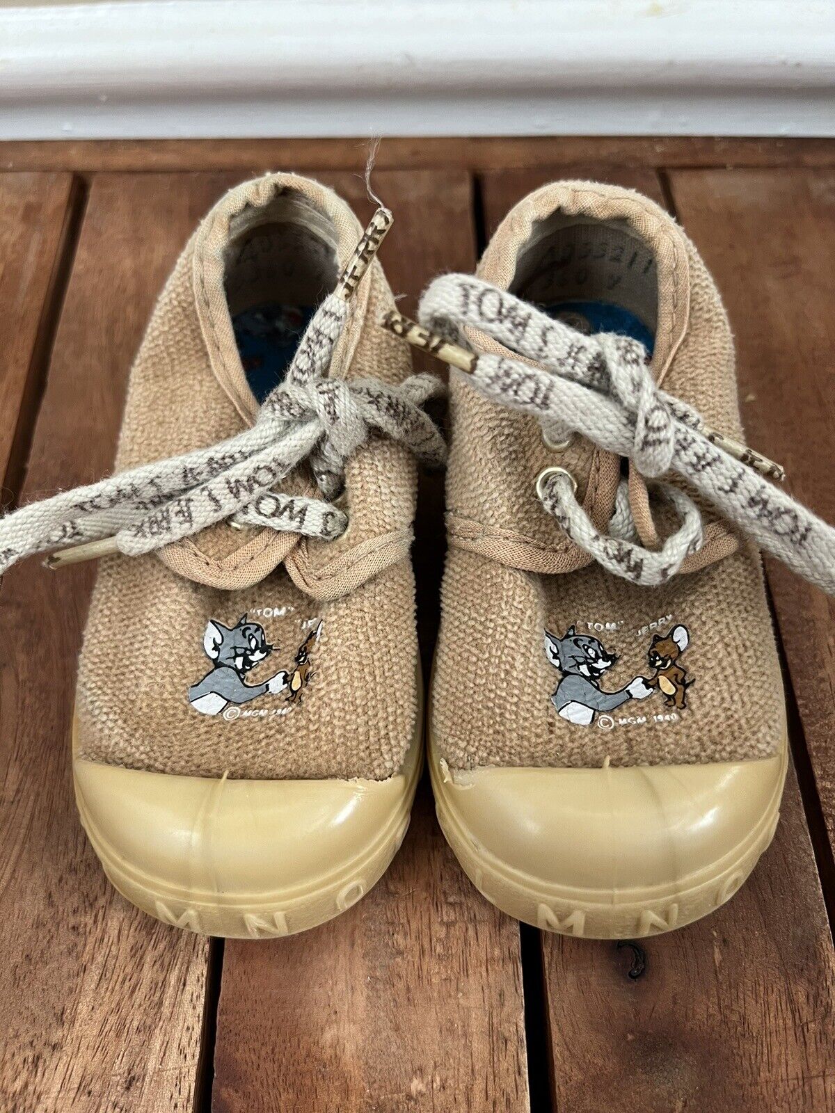 Vintage Tom & Jerry Cartoon Toddler Shoes - Made In USA