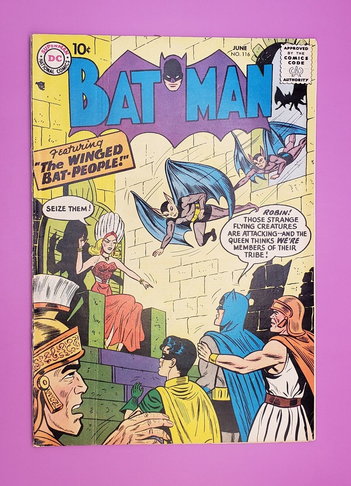 Batman #116 Batwoman, Hercules & Zeus Appearances 1958 DC Comics Silver Age VG